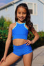 Bow Down Bra Top - Royal Blue/Sky Blue - Ready To Ship