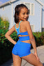 Bow Down Bra Top - Royal Blue/Sky Blue - Ready To Ship