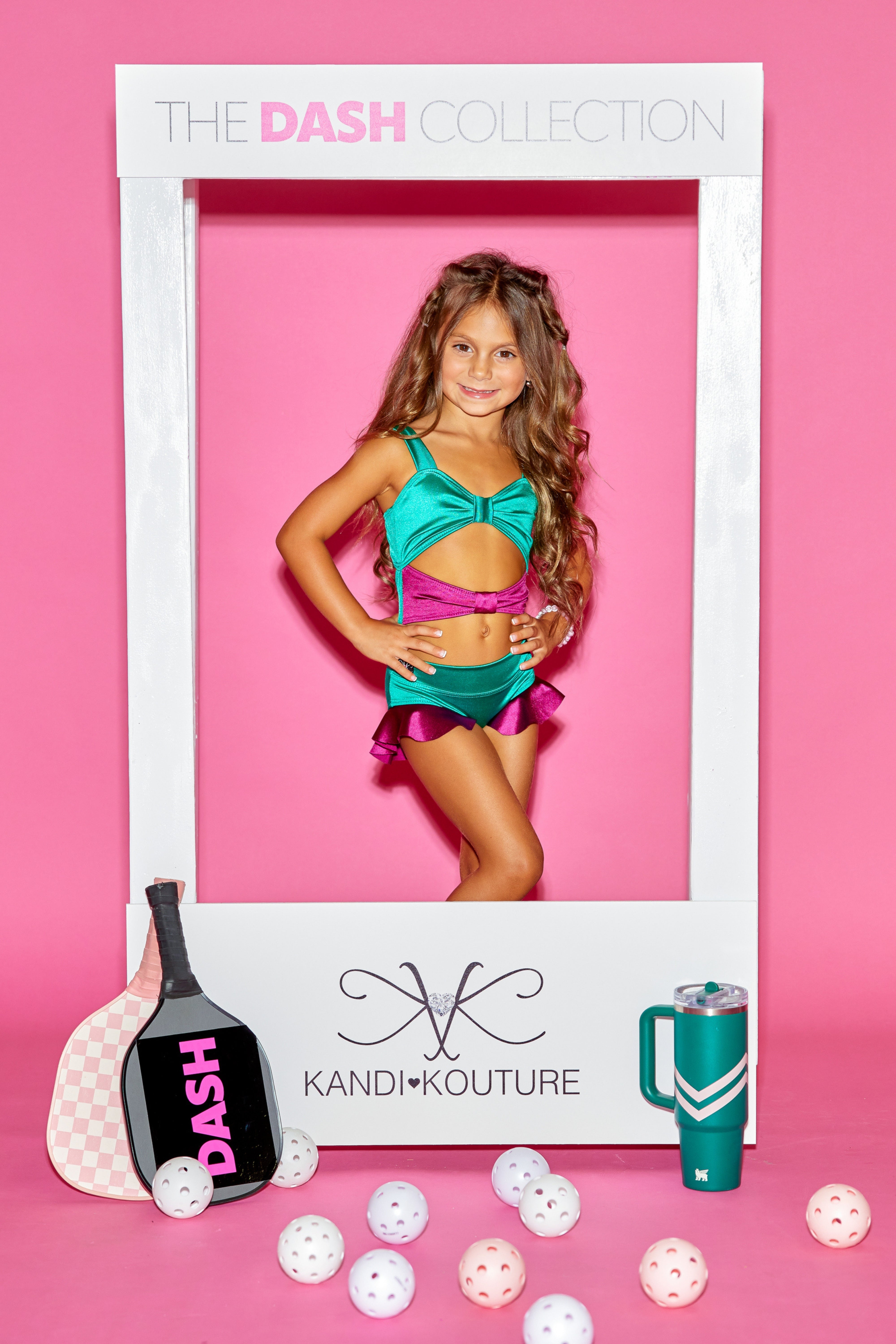 Such A Doll Leotard - Jade/New Raspberry Shine - Ready to Ship