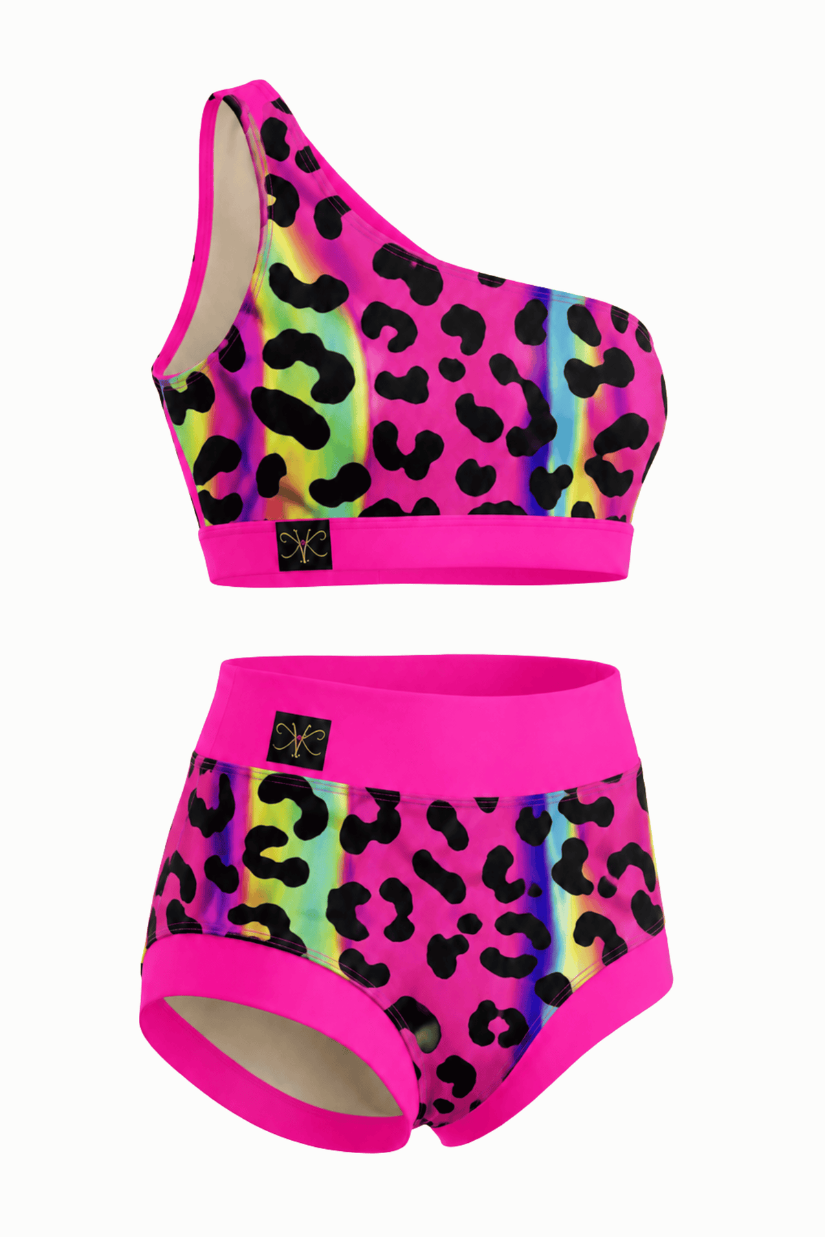 Cross The Line Set Rainbow Cheetah - Final Sale