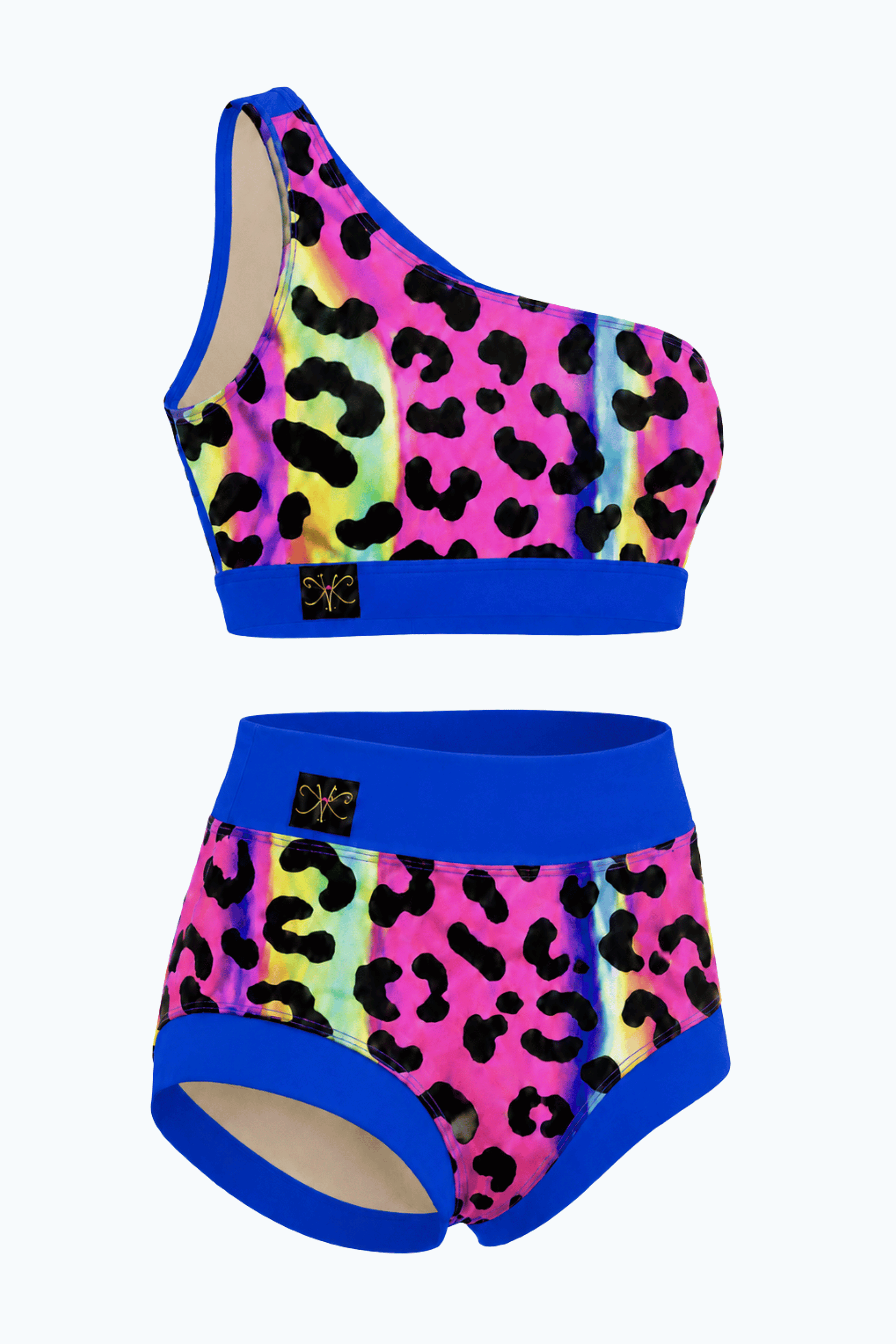 Cross The Line Set Rainbow Cheetah - Final Sale