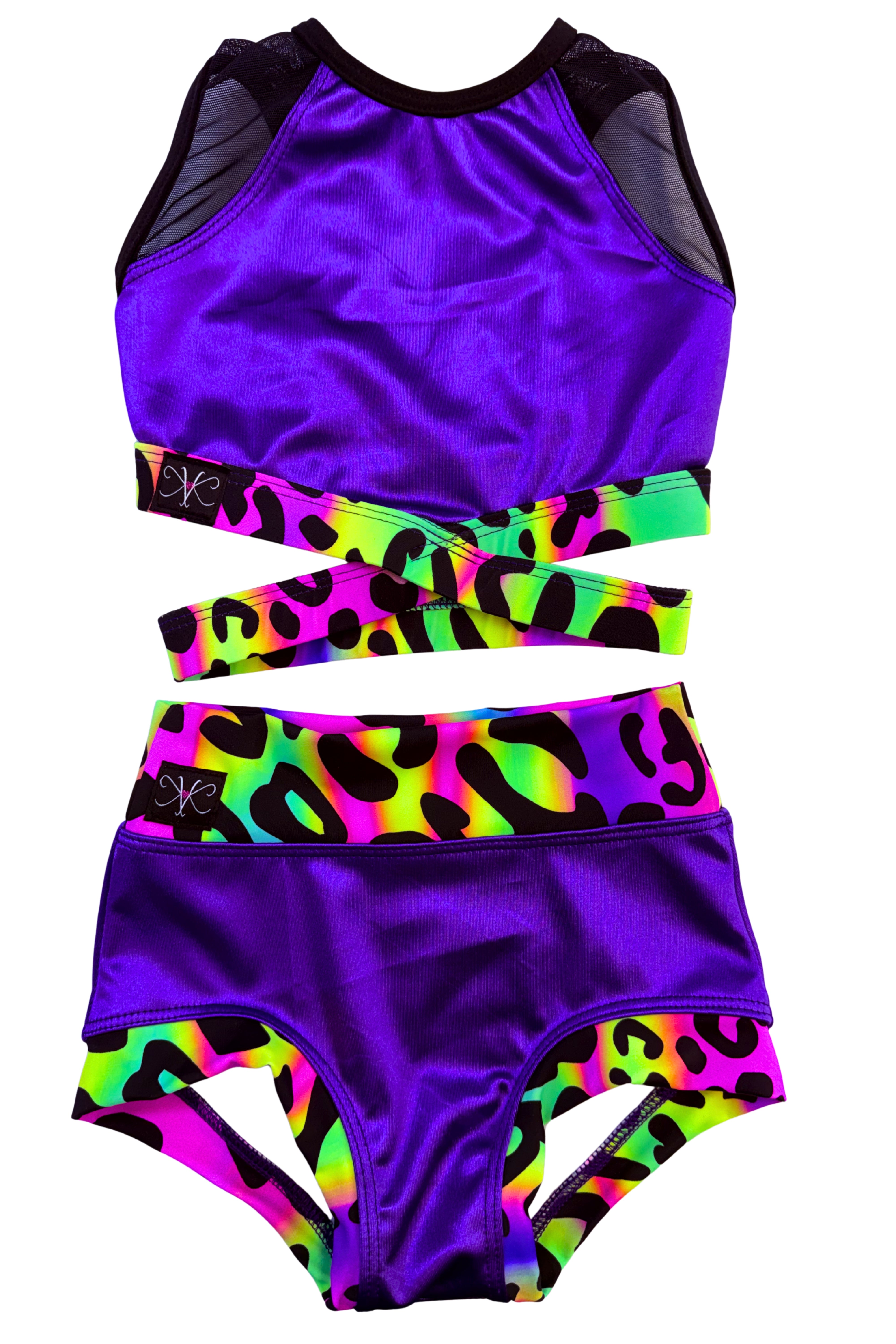 Criss Cross Rainbow Cheetah Set - Final Sale