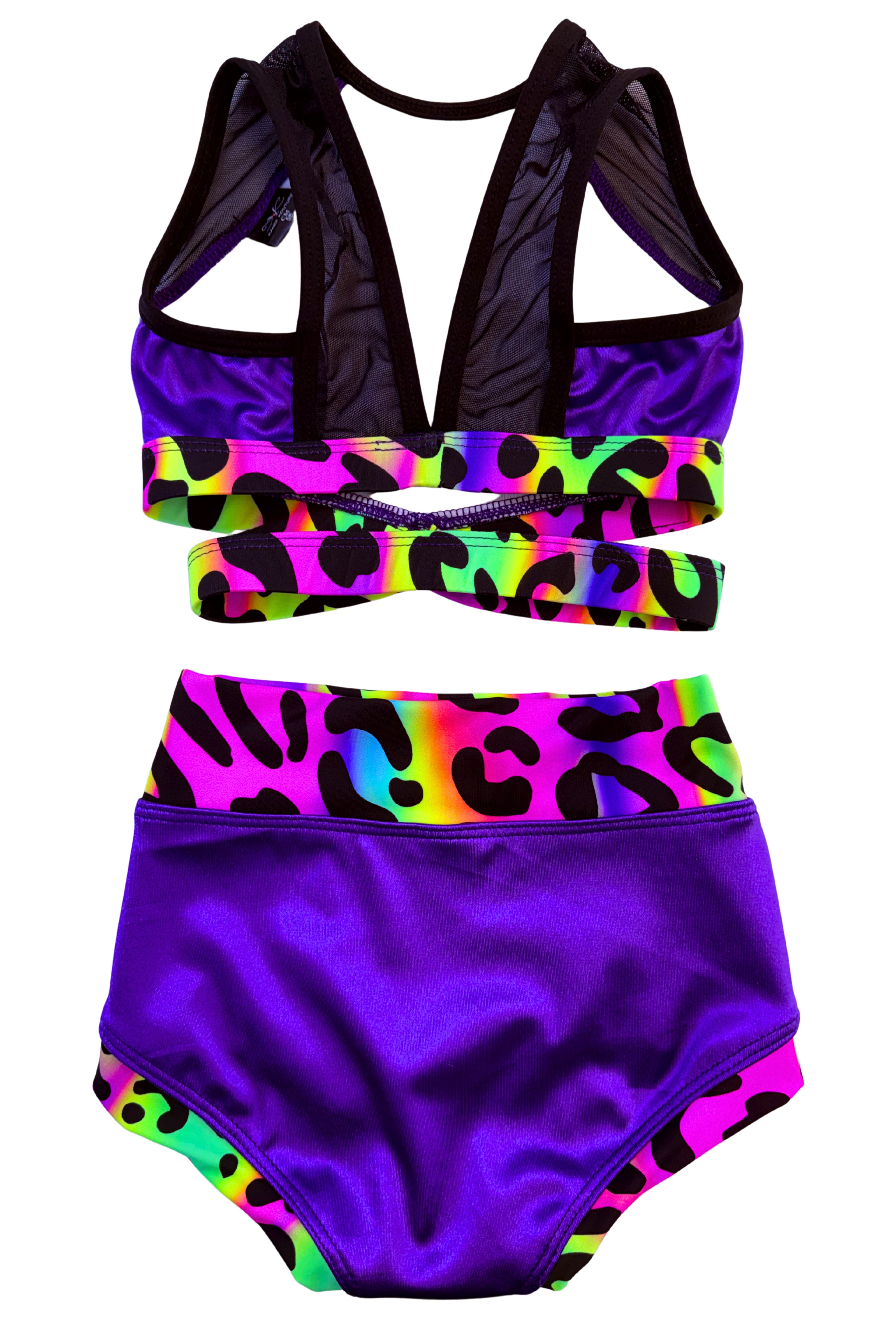Criss Cross Rainbow Cheetah Set - Final Sale