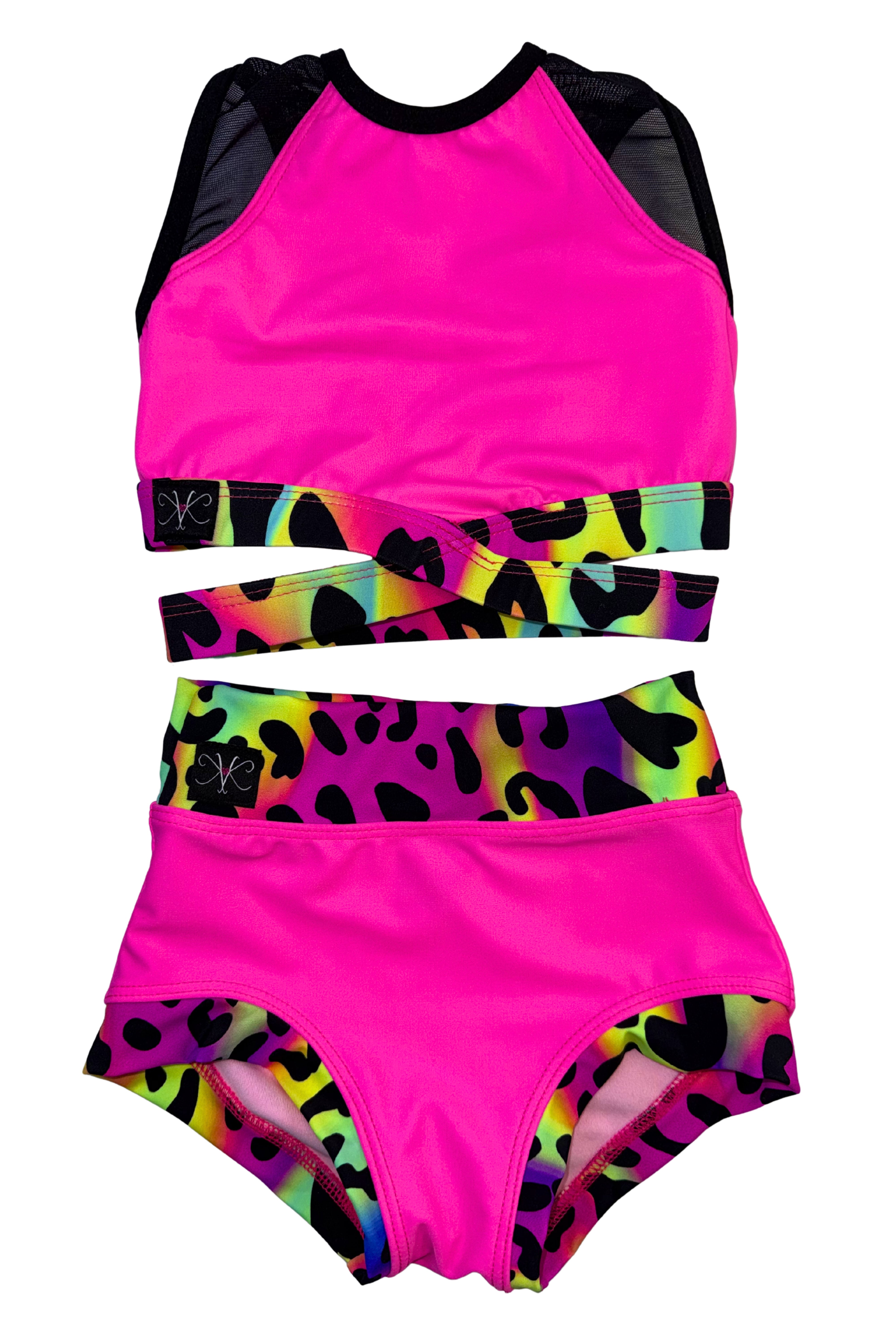 Criss Cross Rainbow Cheetah Set - Final Sale