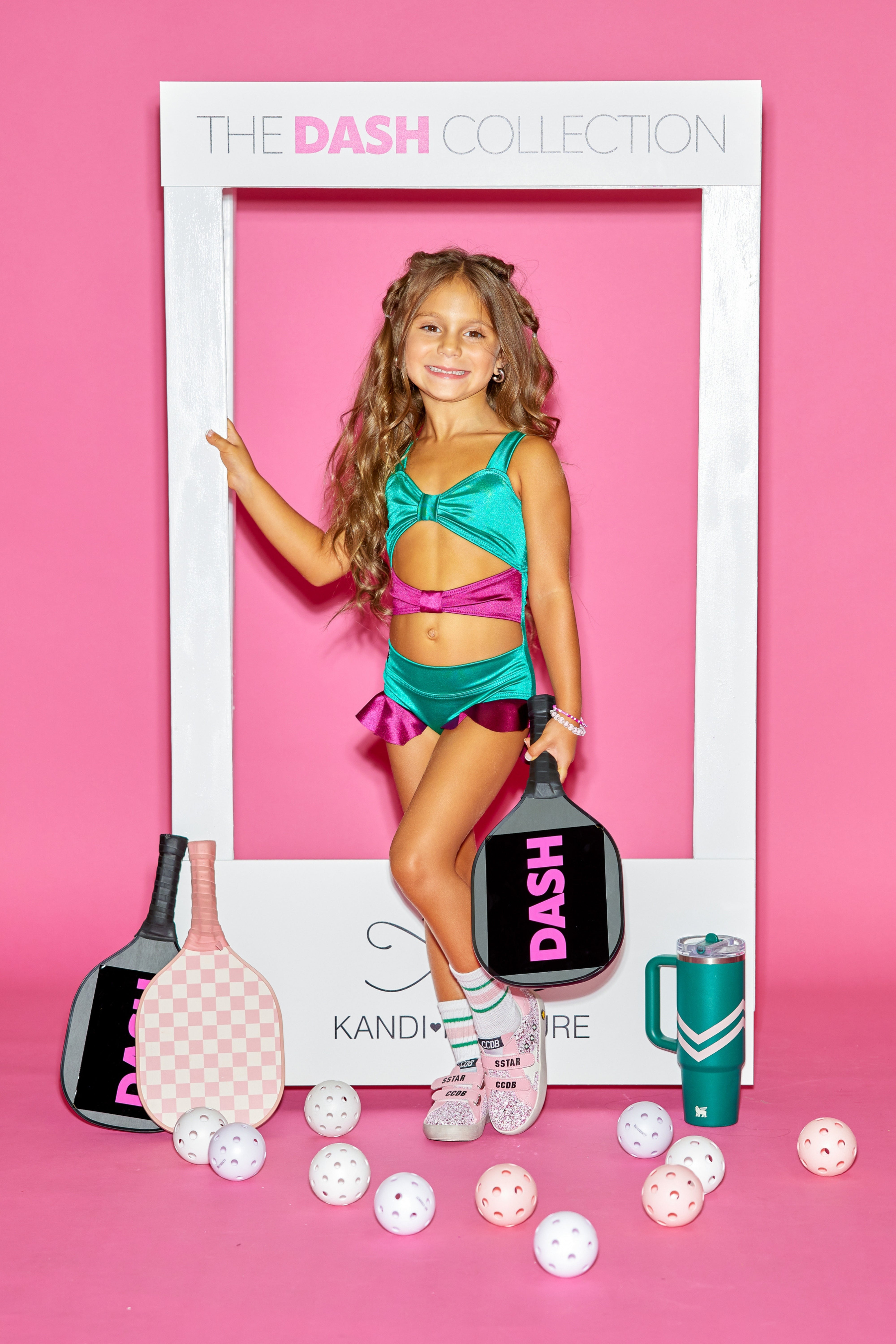 Such A Doll Leotard - Jade/New Raspberry Shine - Ready to Ship