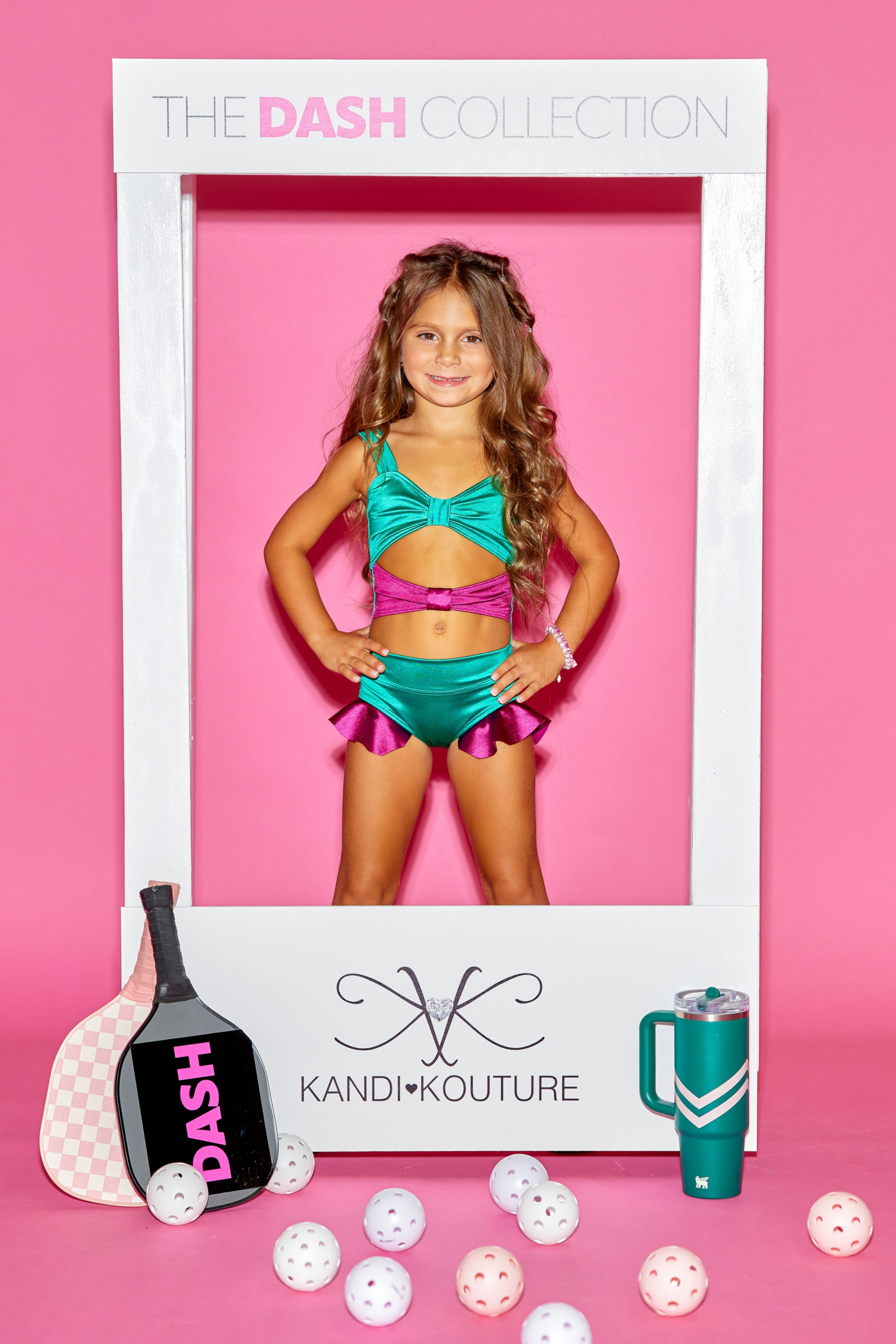 Such A Doll Leotard - Jade/New Raspberry Shine - Ready to Ship