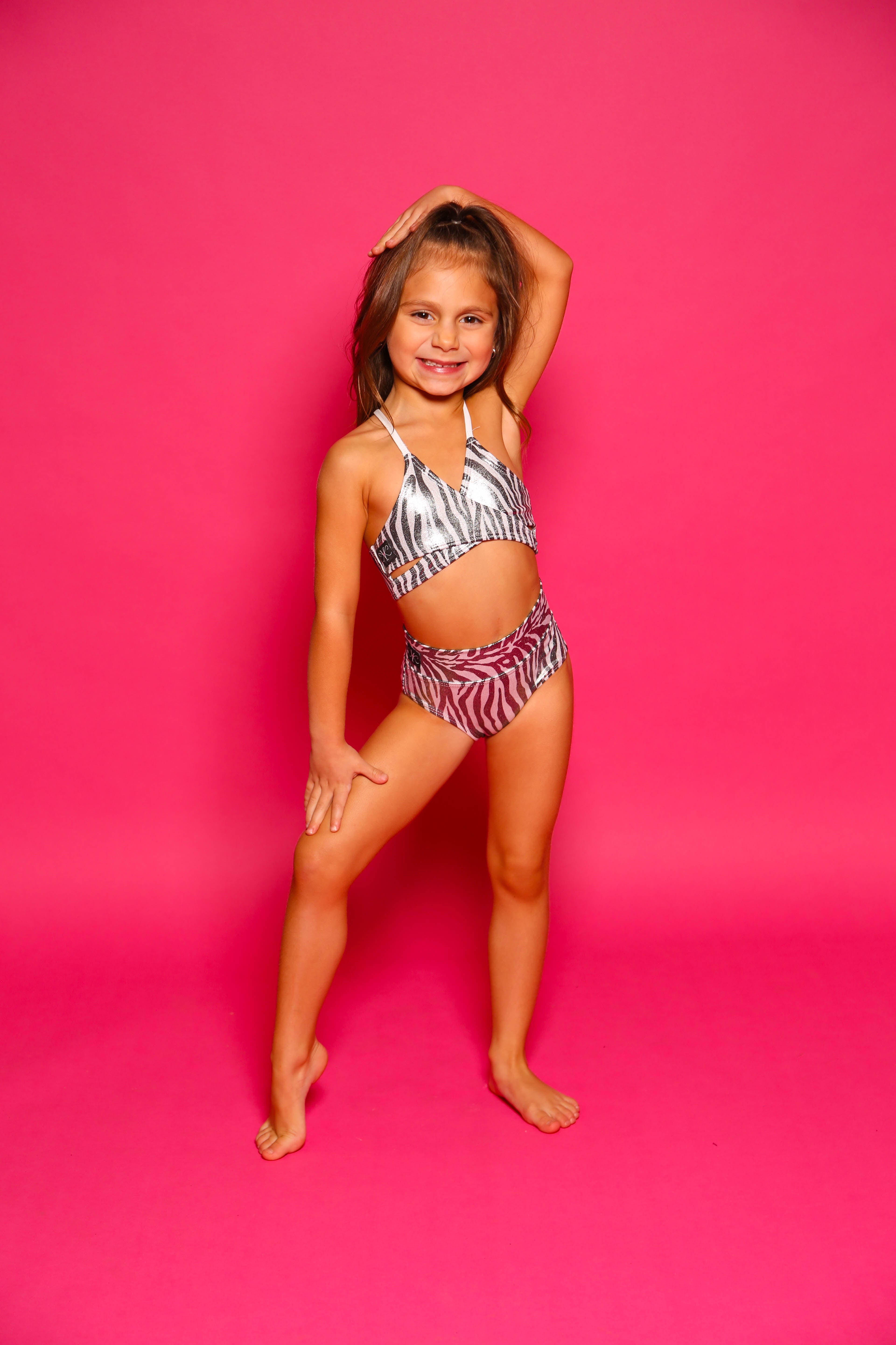 Eva Posh Brief - Glitter Zebra - Ready to Ship