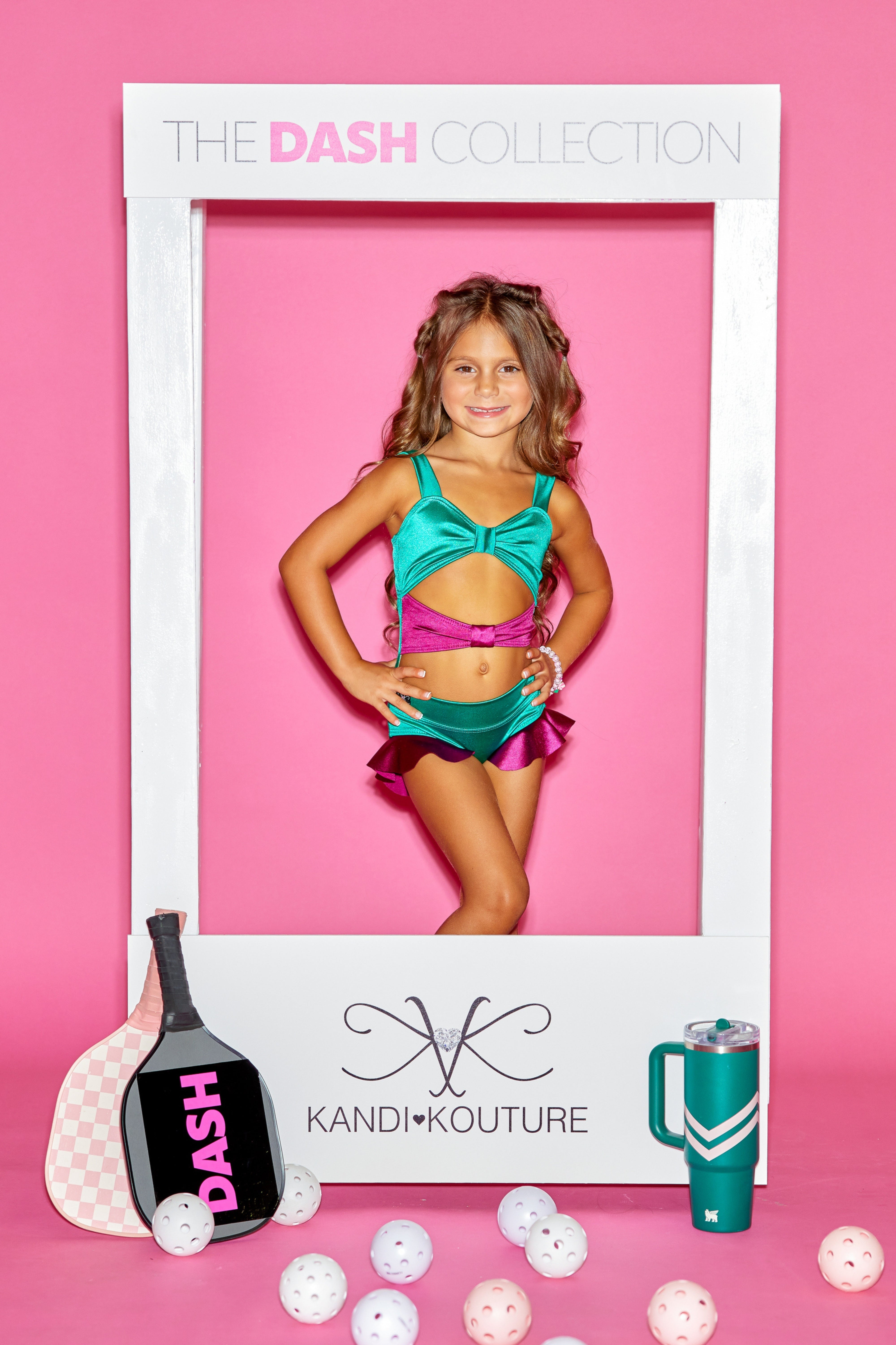 Such A Doll Leotard - Jade/New Raspberry Shine - Ready to Ship