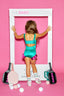 Such A Doll Leotard - Jade/New Raspberry Shine - Ready to Ship