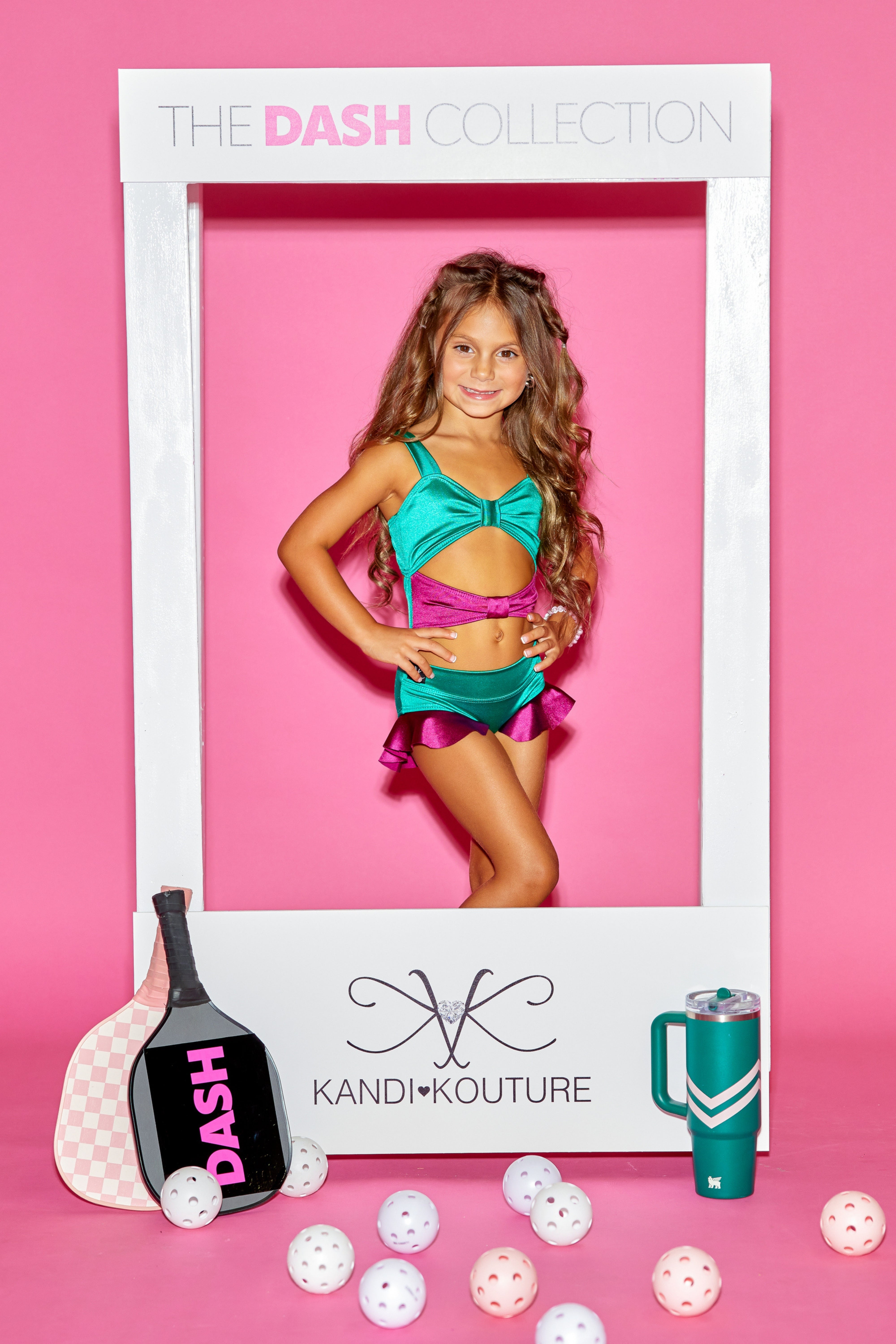 Such A Doll Leotard - Jade/New Raspberry Shine - Ready to Ship