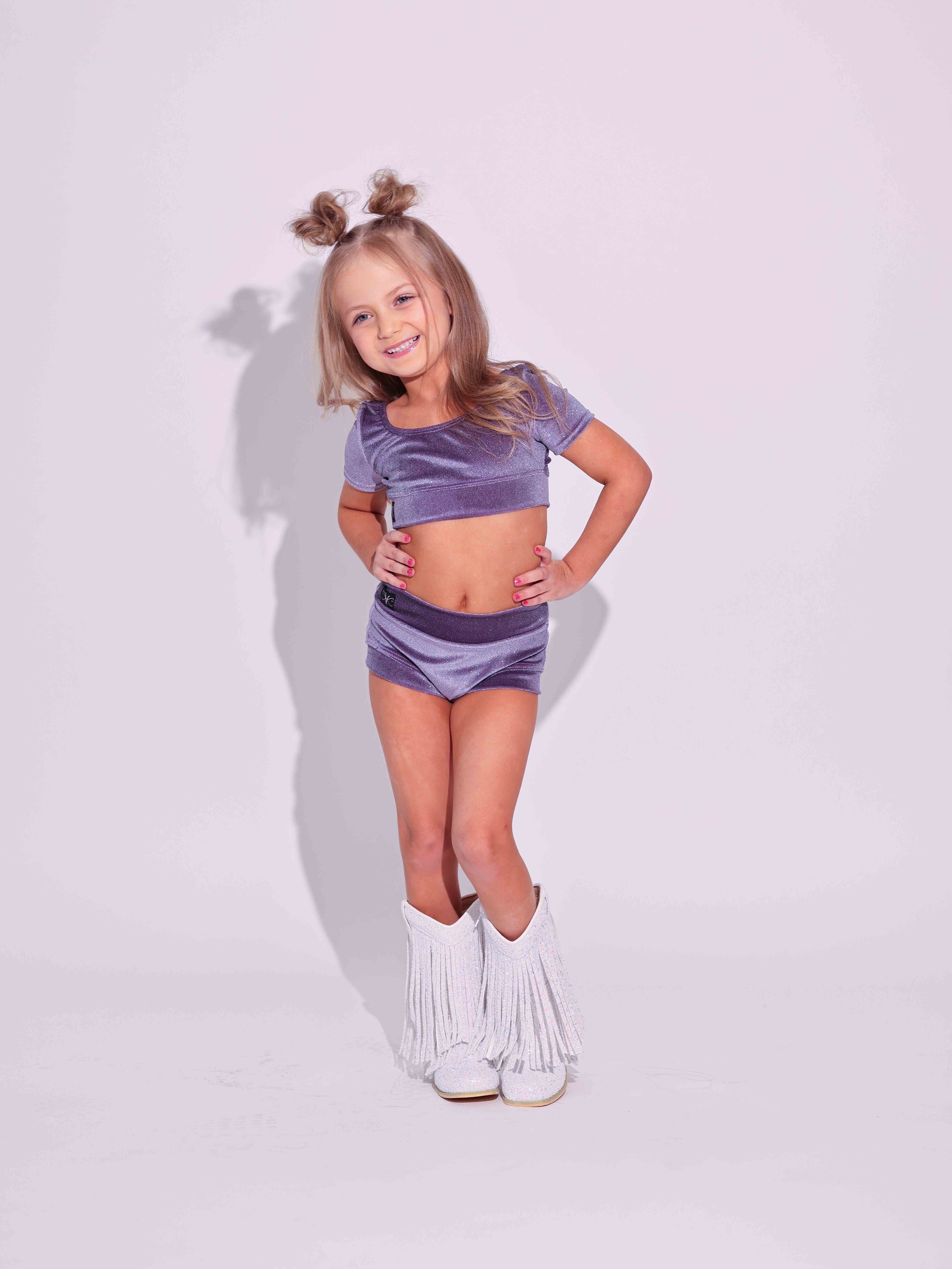 Simple But Cute Exclusive Glitter Velvet VIP Brief - Grape - Ready to Ship