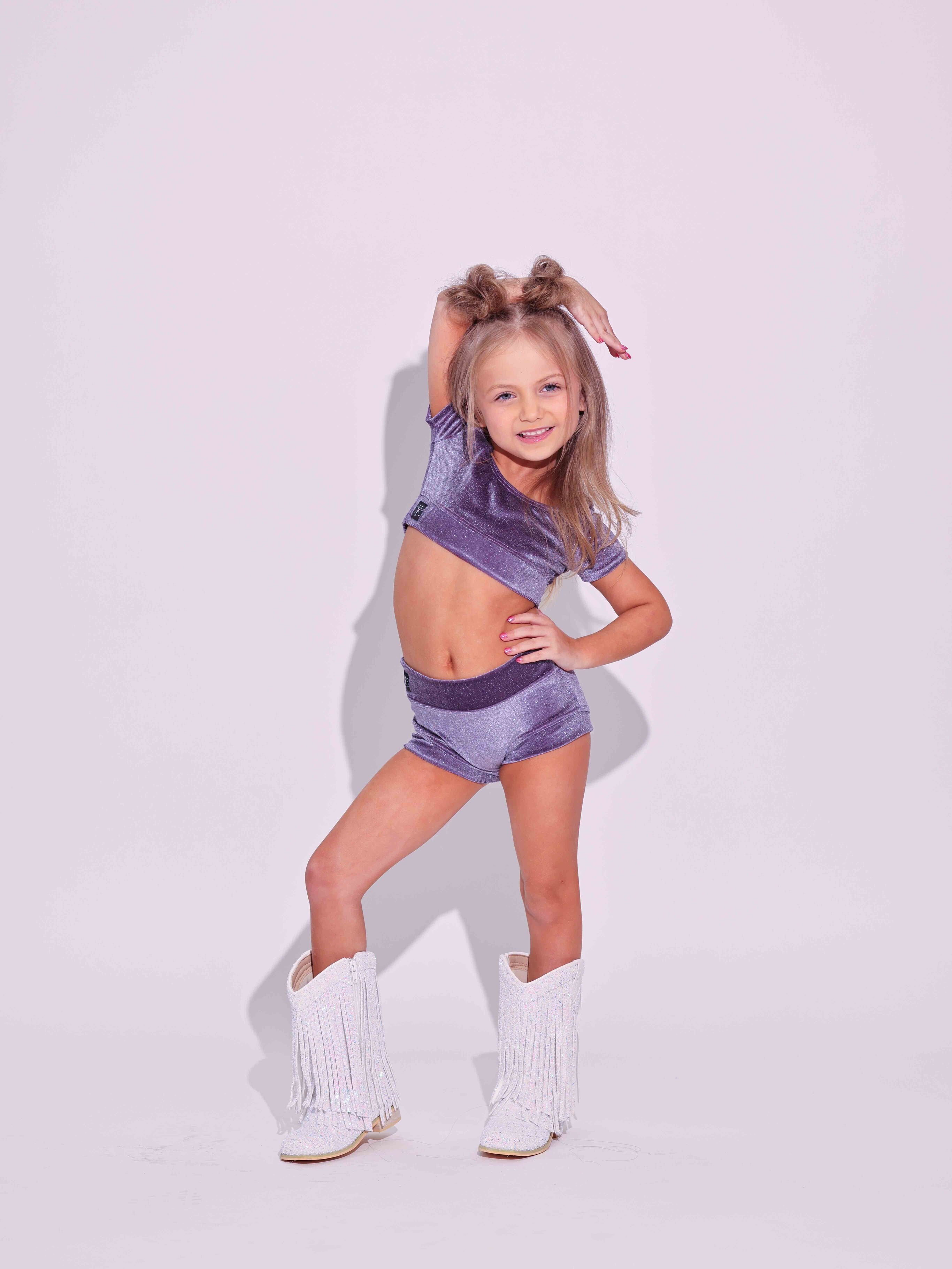 Simple But Cute Exclusive Glitter Velvet VIP Brief - Grape - Ready to Ship