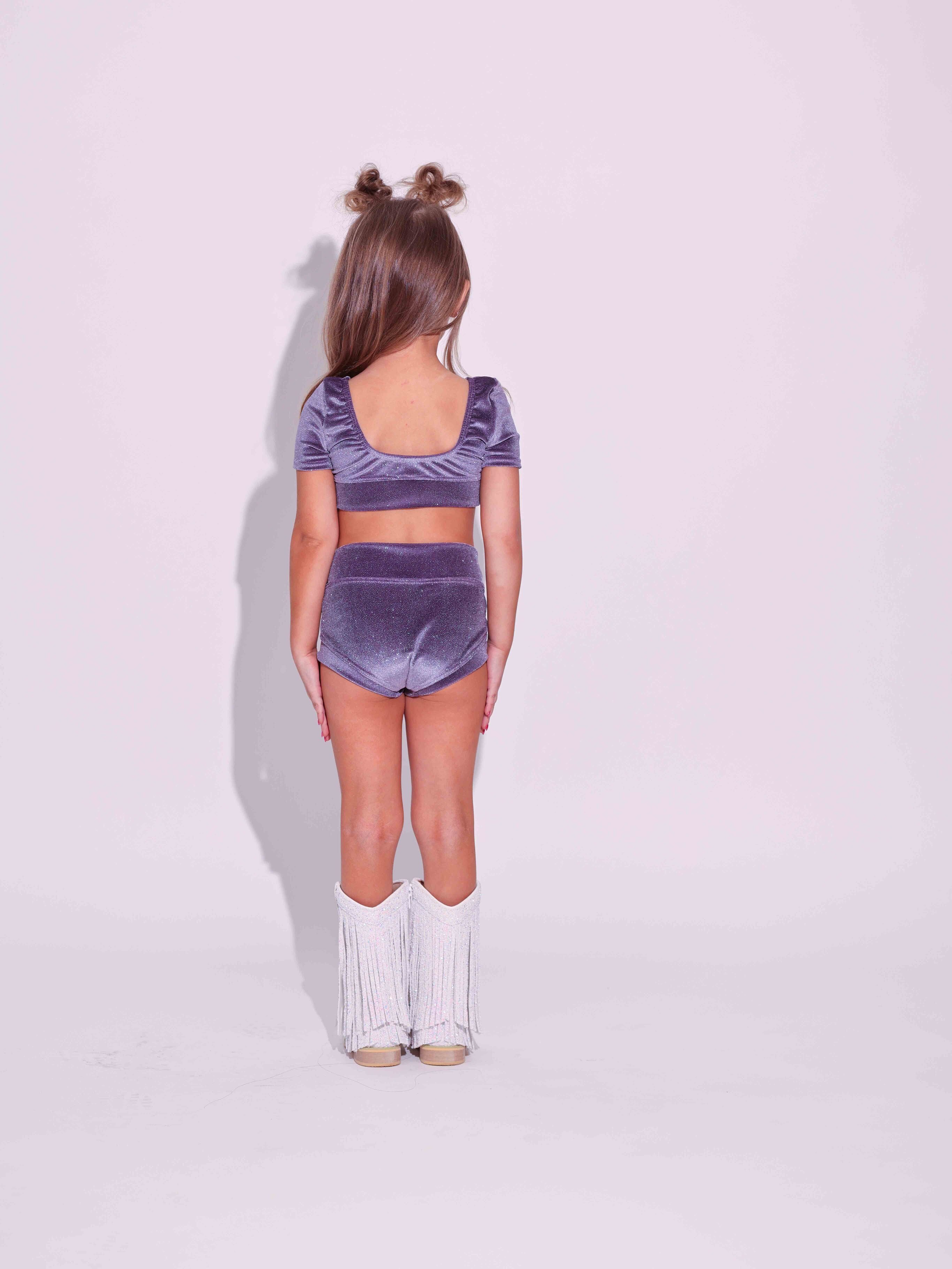 Simple But Cute Exclusive Glitter Velvet VIP Brief - Grape - Ready to Ship