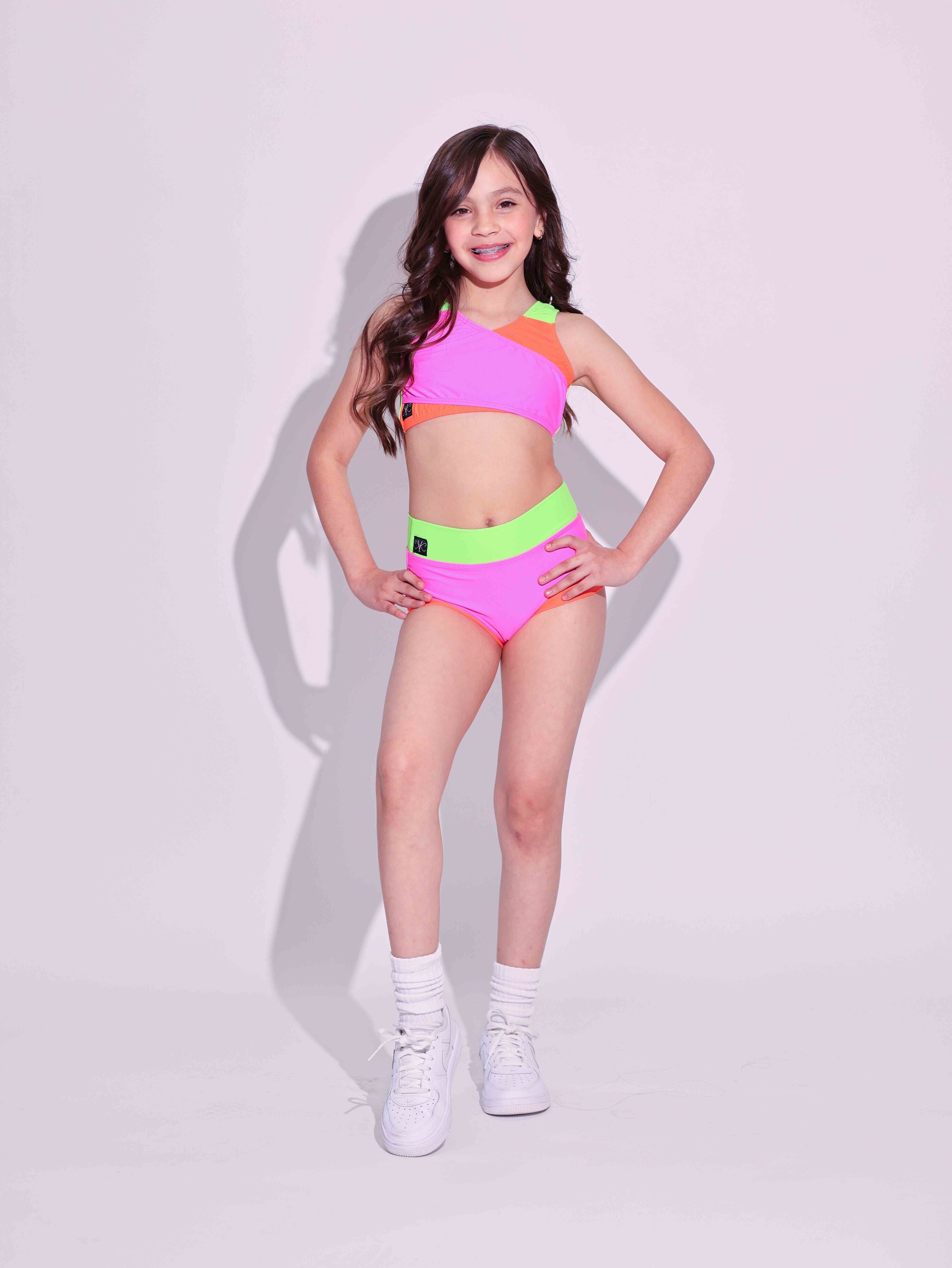 Cross My Heart VIP Brief - Neon Tri Color - Ready To Ship