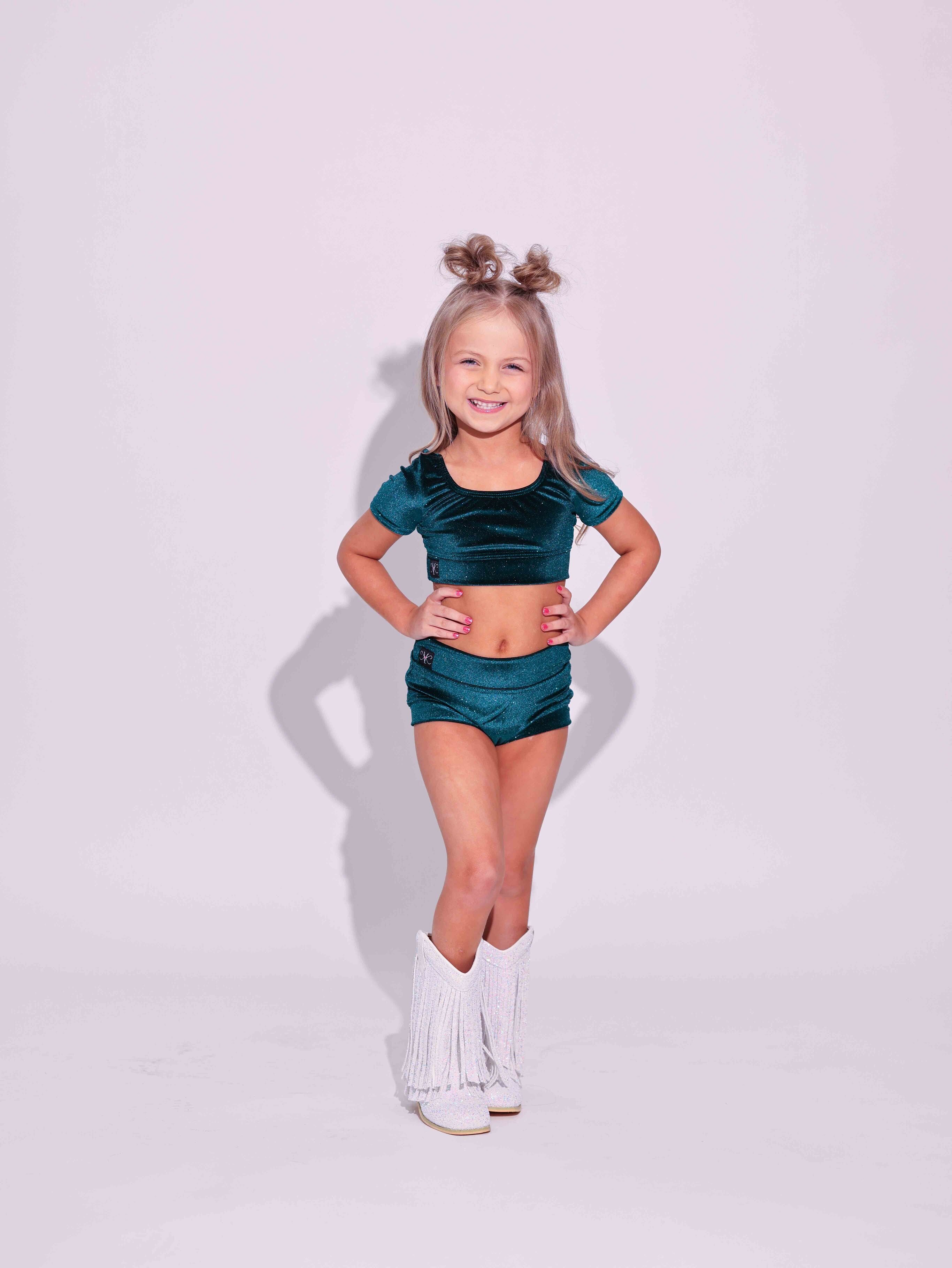 Simple But Cute Exclusive Glitter Velvet VIP Brief - Forest Green - Ready to Ship