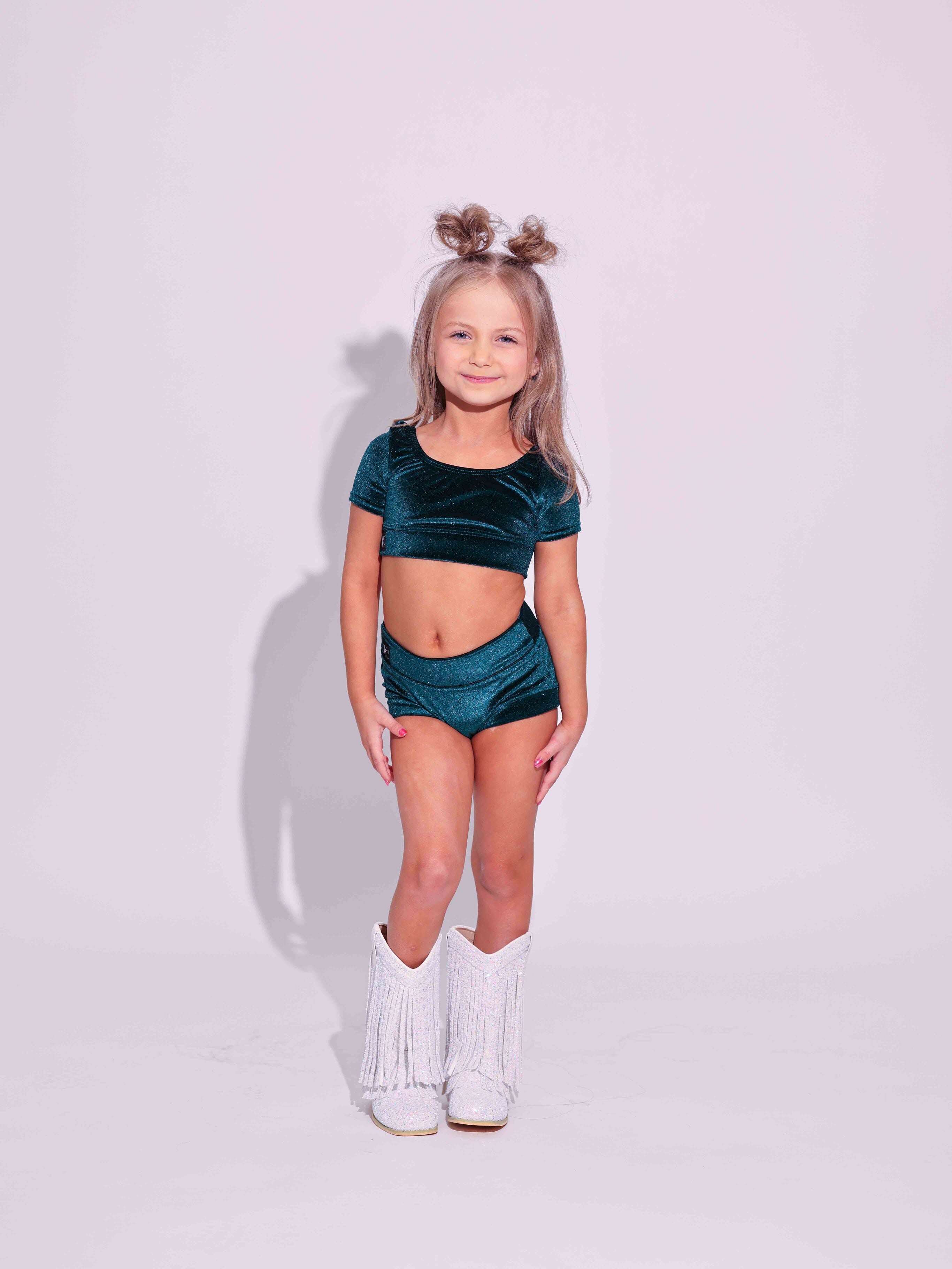 Simple But Cute Exclusive Glitter Velvet VIP Brief - Forest Green - Ready to Ship