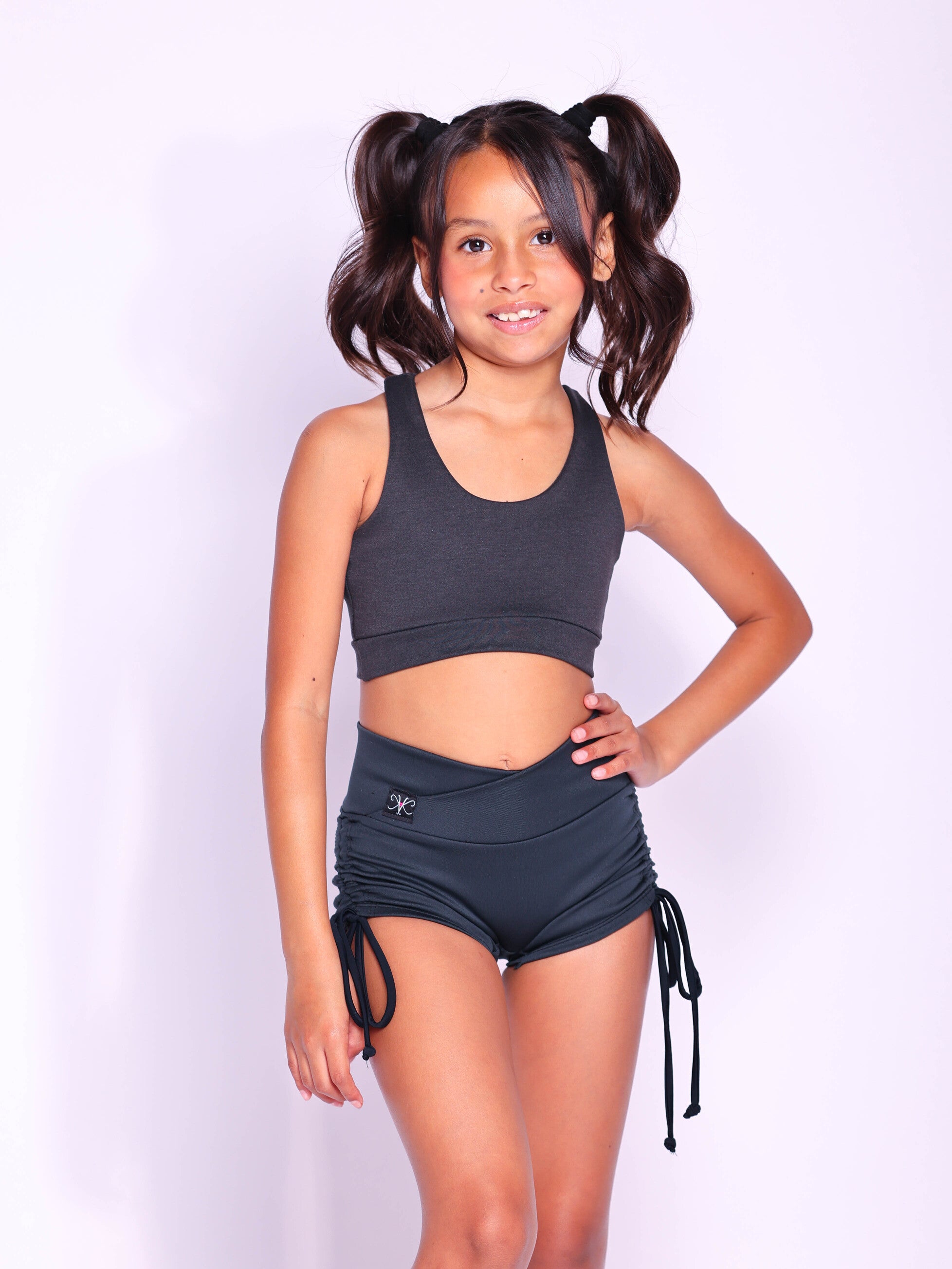 Luxe Life Bra Top - Charcoal - Ready To Ship