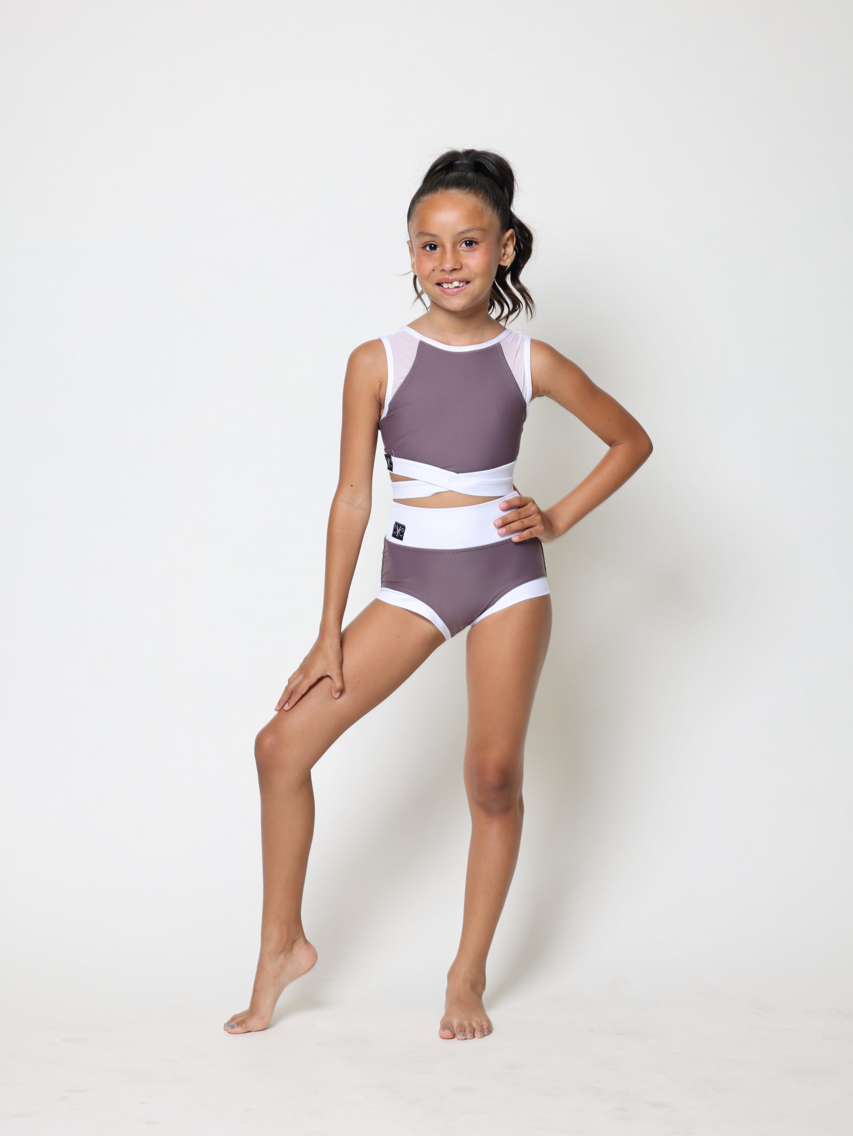 Criss Cross VIP Brief - Deep Mauve/White