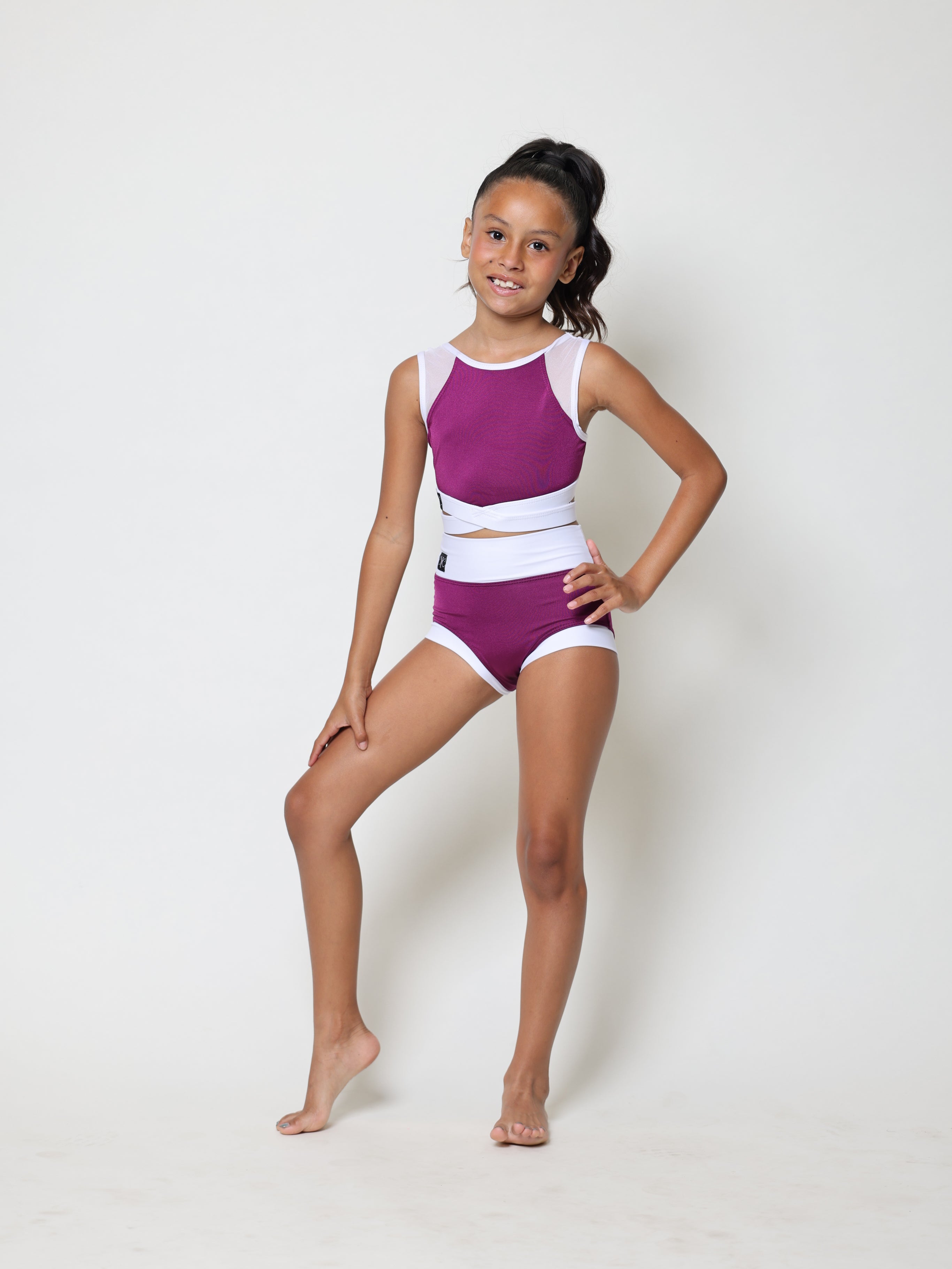 Criss Cross VIP Brief - Plum/White
