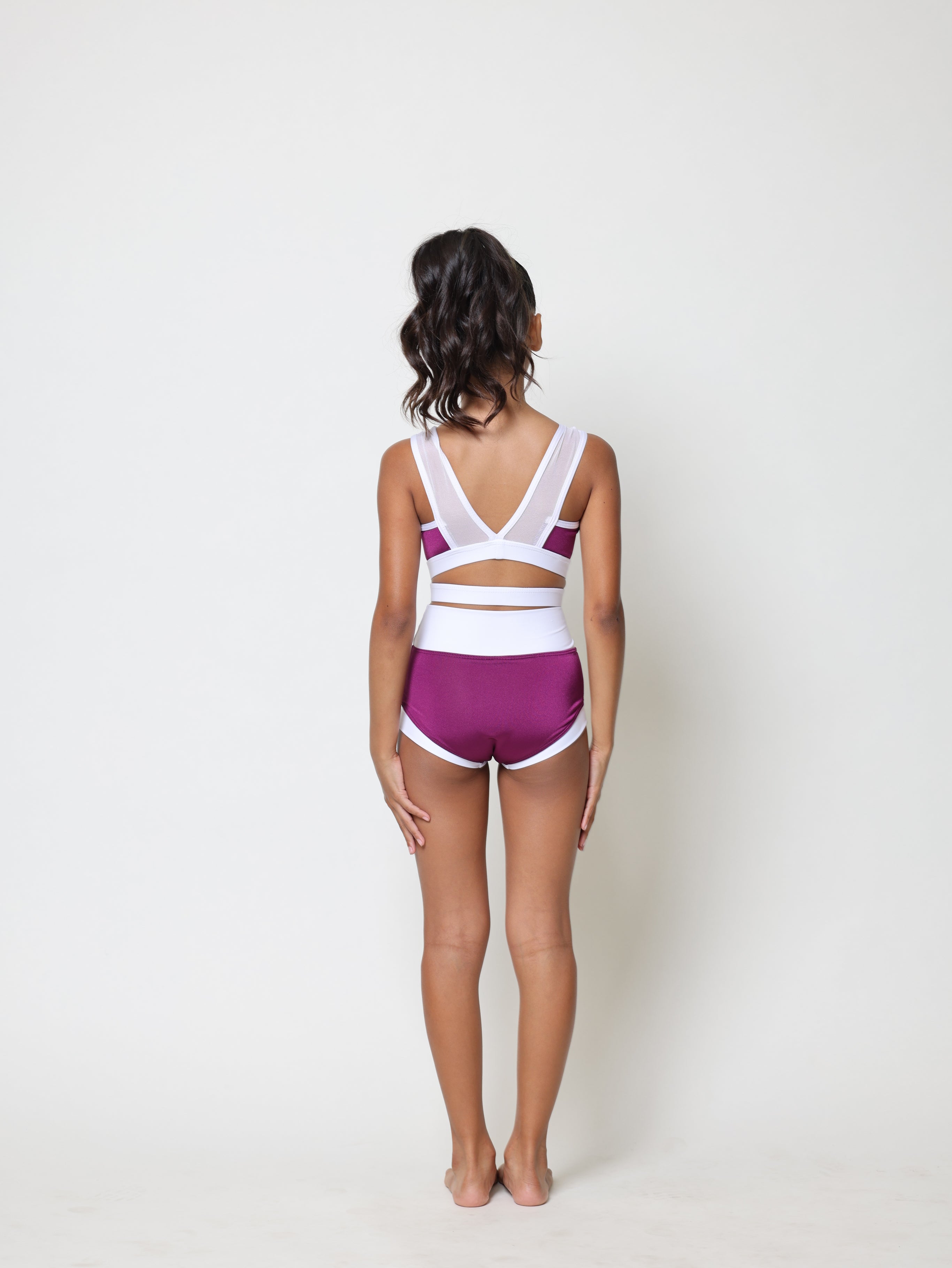 Criss Cross VIP Brief - Plum/White