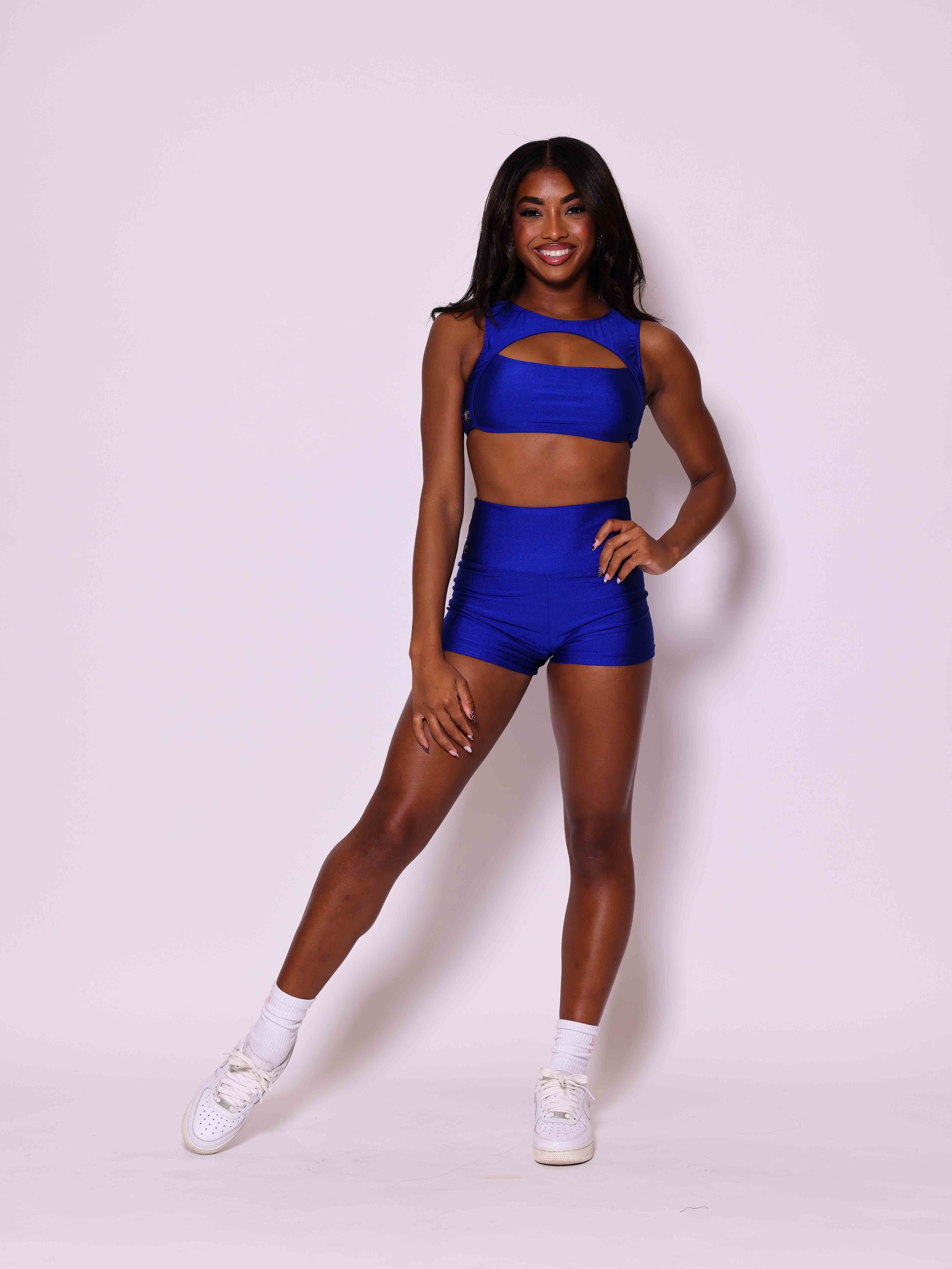 Anikka Bra Top - Royal Blue Shiny - Ready To Ship