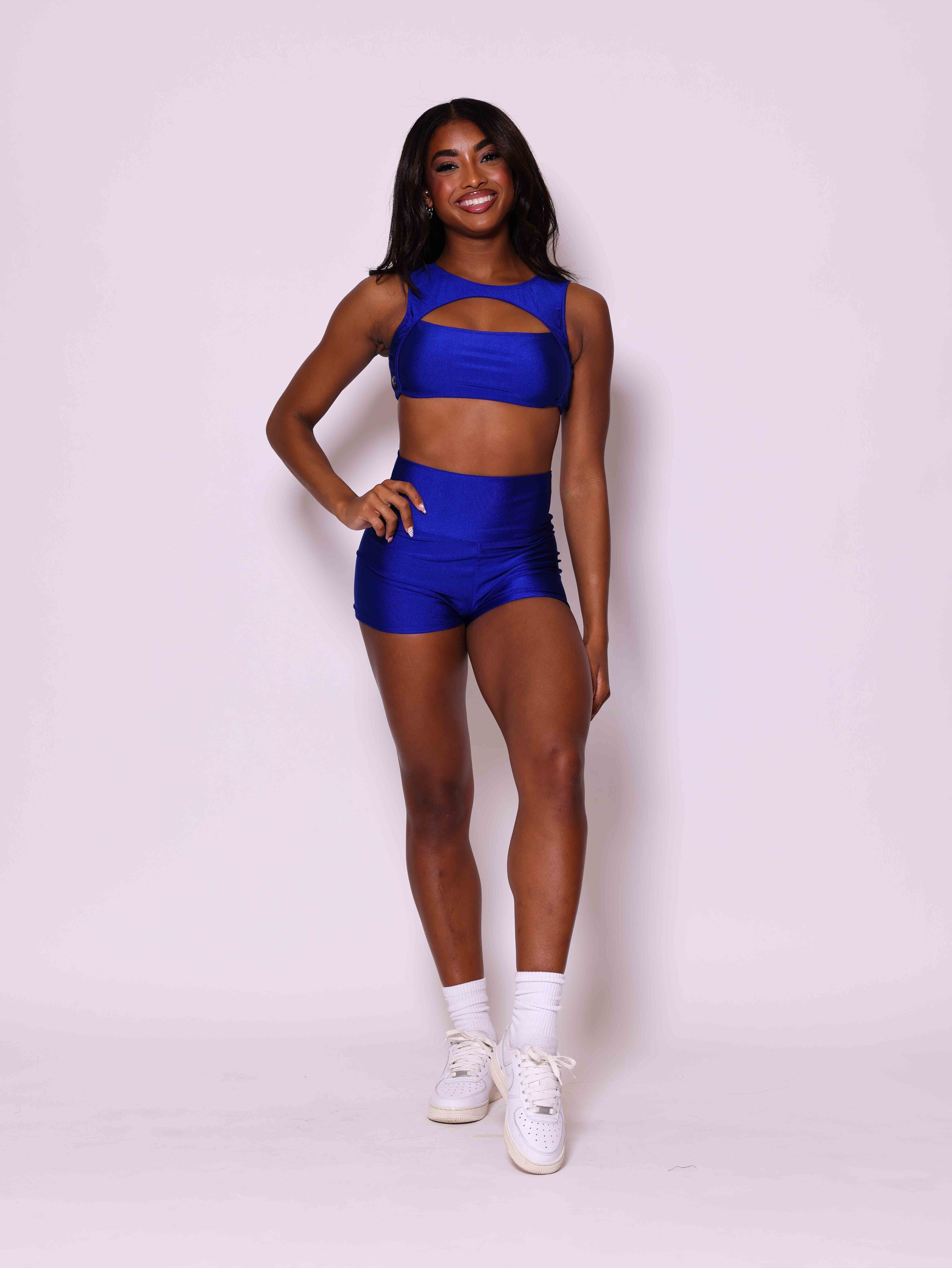 Anikka Short - Royal Blue Shiny - Ready To Ship