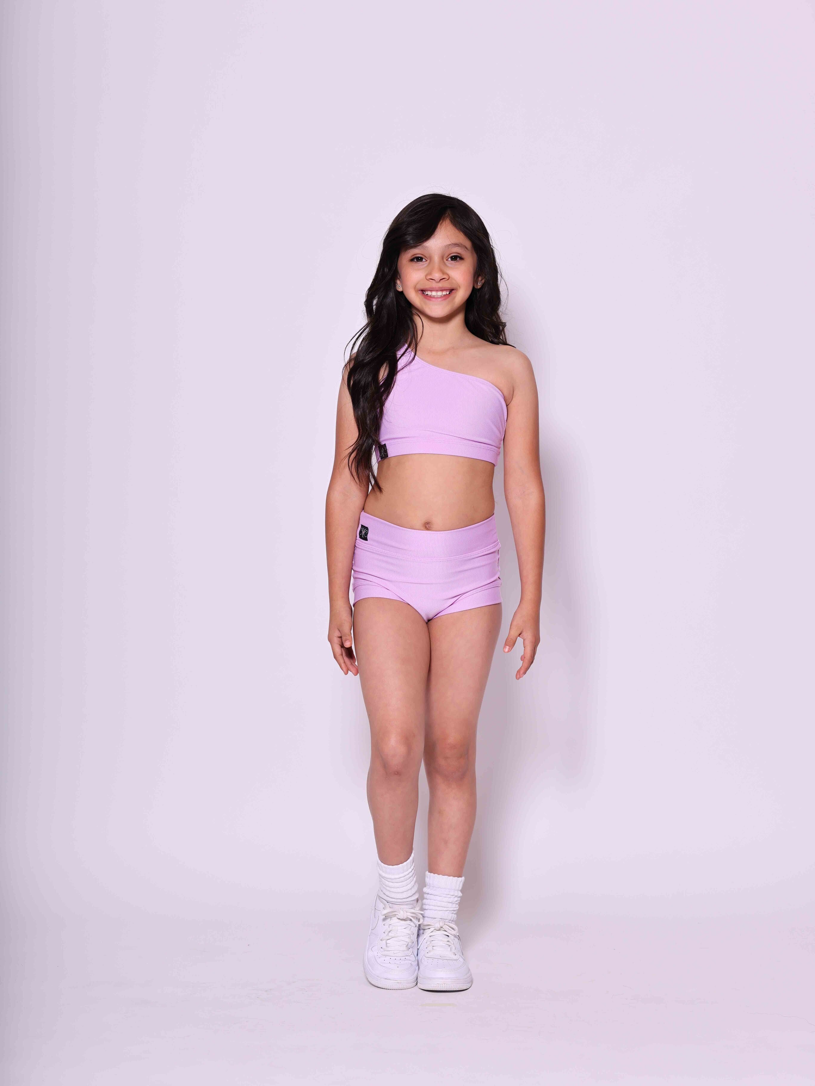 Cross the Line Ribbed VIP Brief - Lavender Ribbed - Ready to Ship