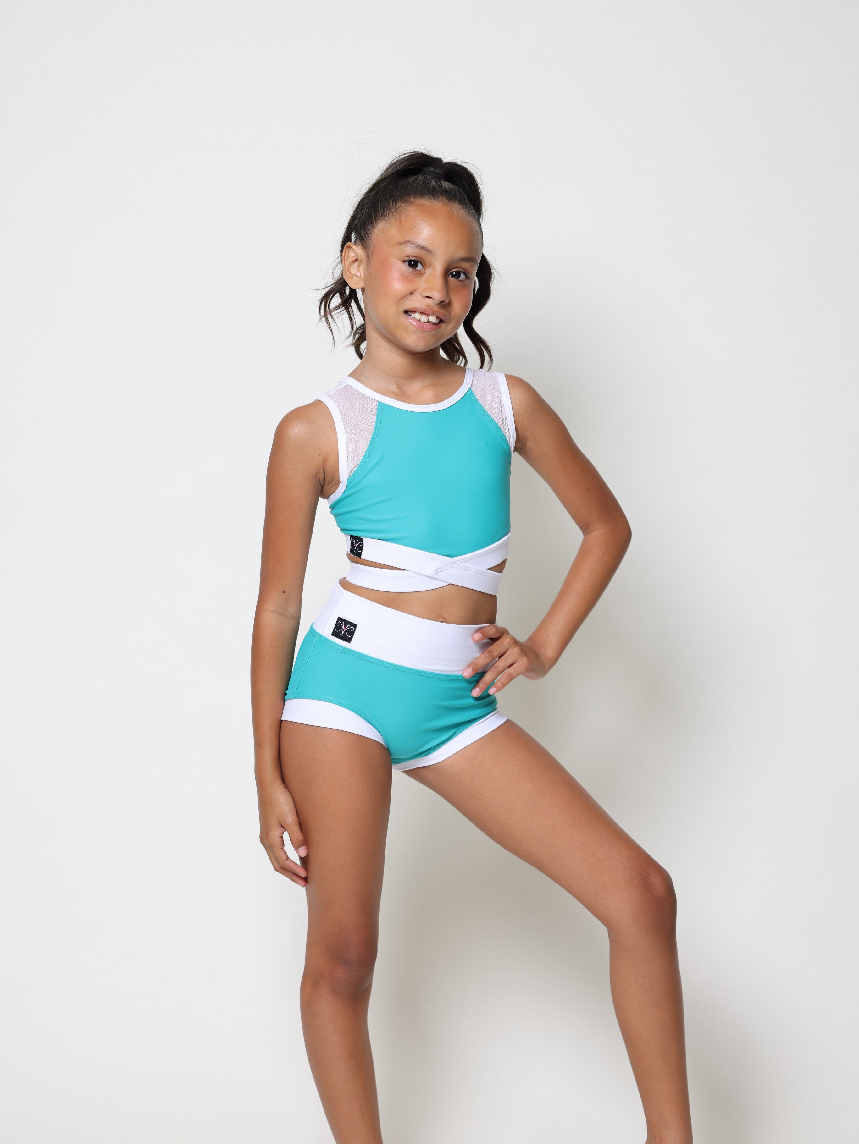 Criss Cross Bra Top - Serpent/White