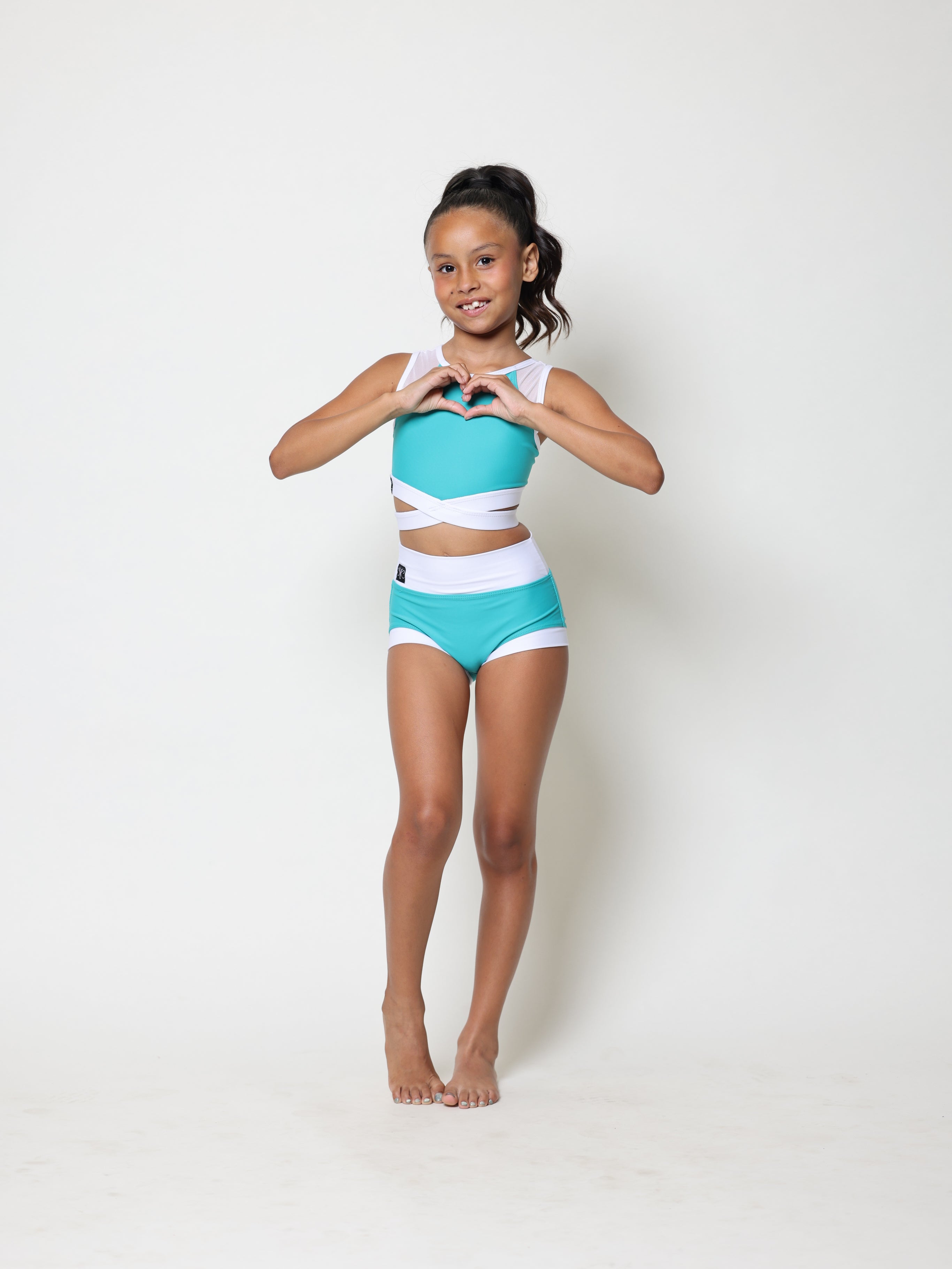 Criss Cross Bra Top - Serpent/White