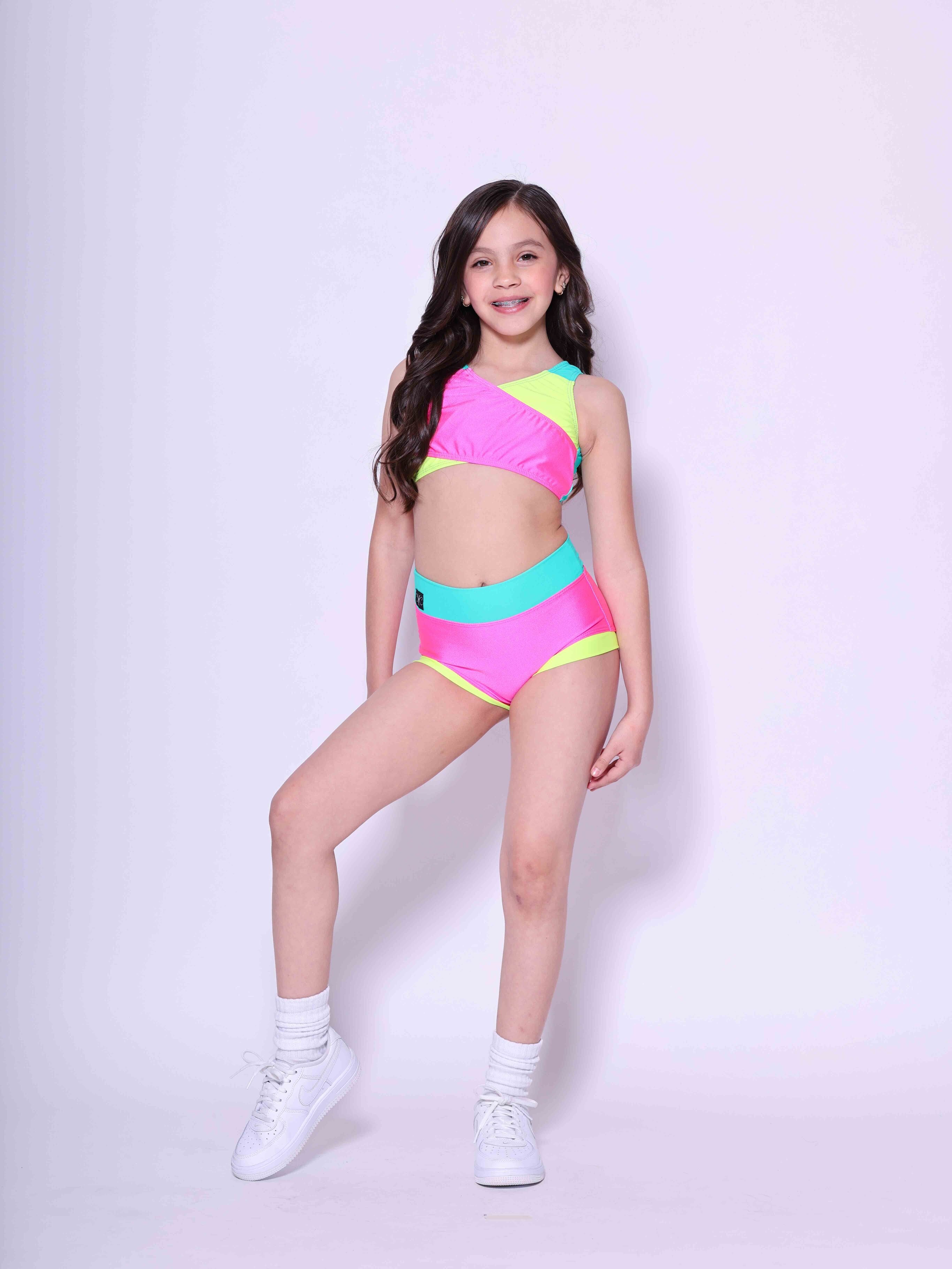 Cross My Heart VIP Brief - Neon Pink/Mint/Yellow - Ready To Ship