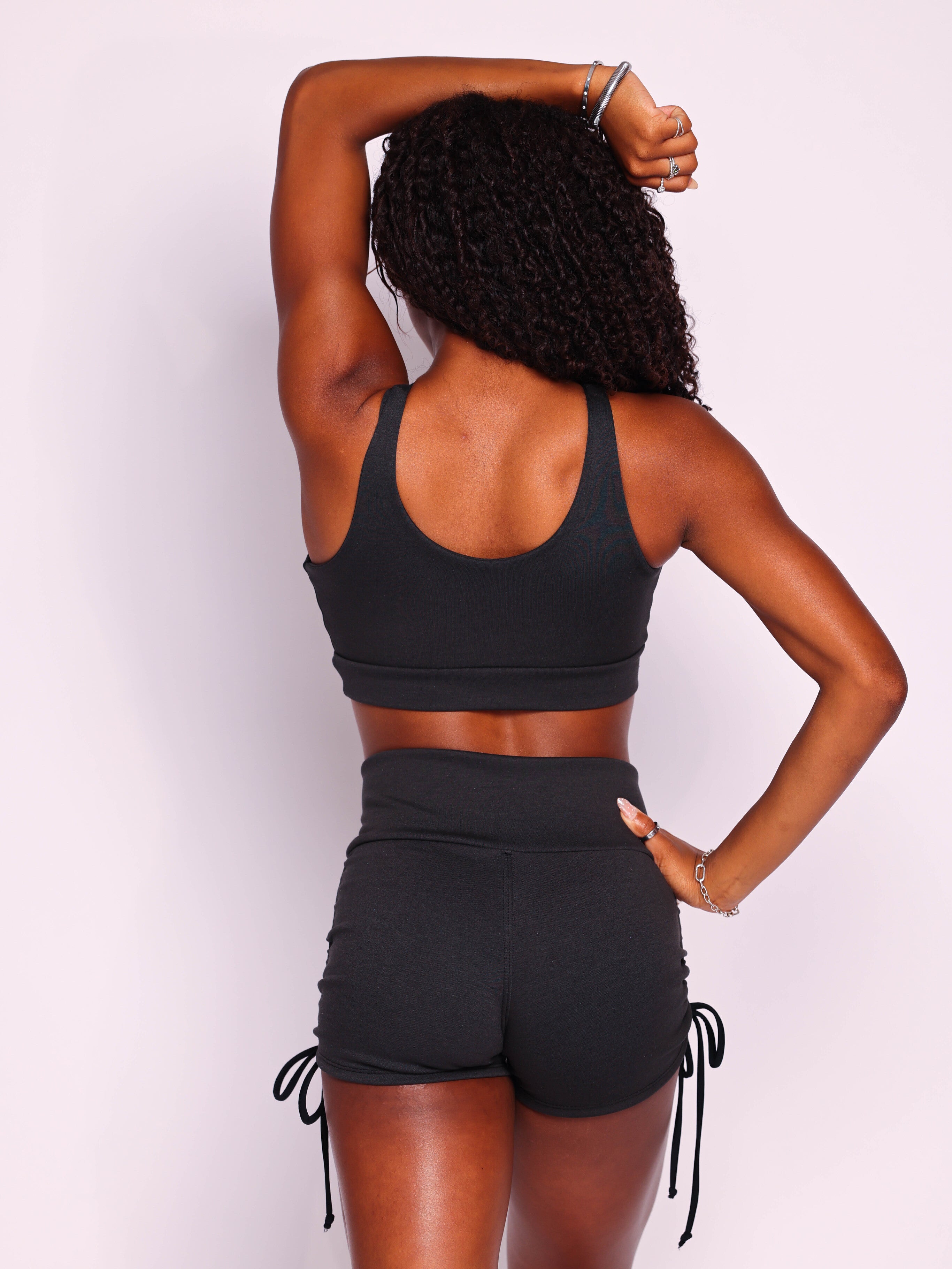 Luxe Life Ruched Short - Charcoal - Ready To Ship