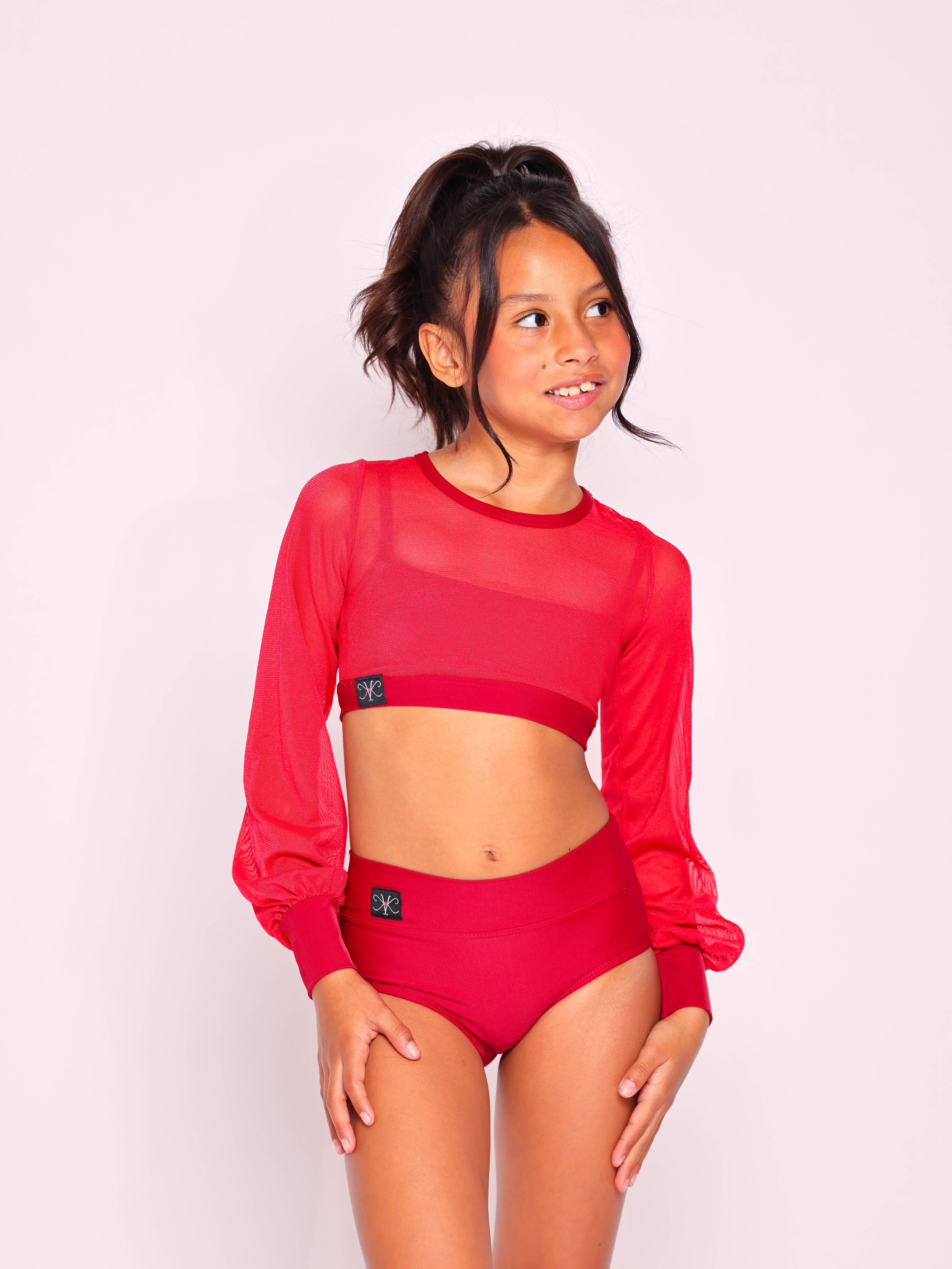 Hollaback Crop Top and Bra - Wine - Ready To Ship