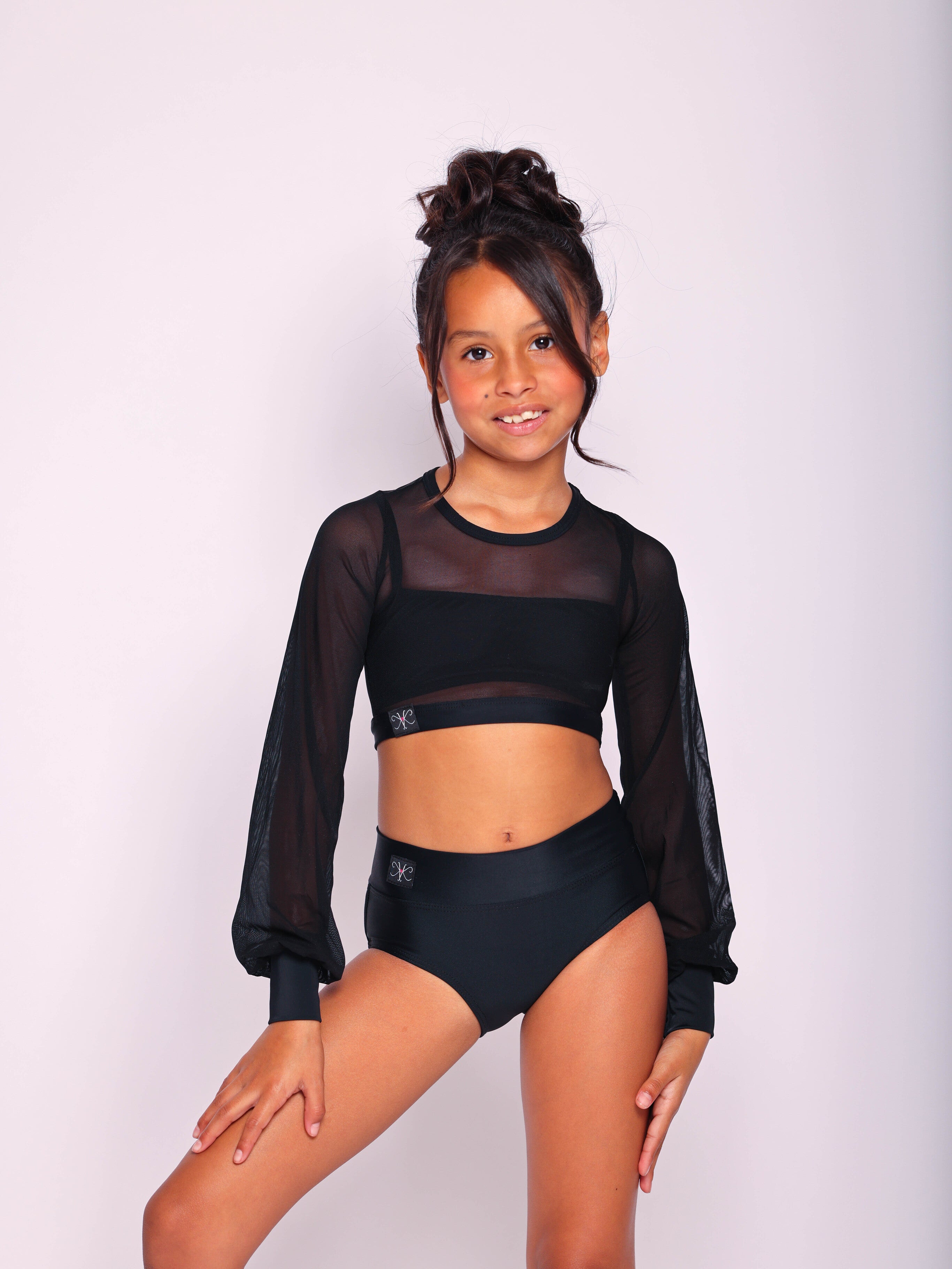 Hollaback Crop Top and Bra - Black - Ready To Ship