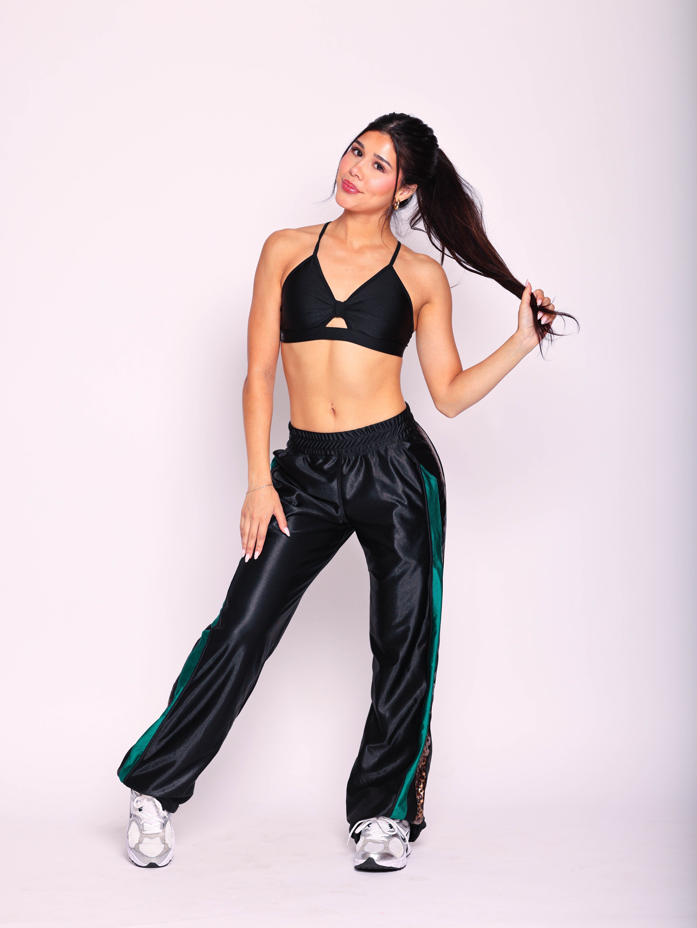 Diva Vibes Jogger - Black/Forest Green/Glow Cheetah - Ready to Ship
