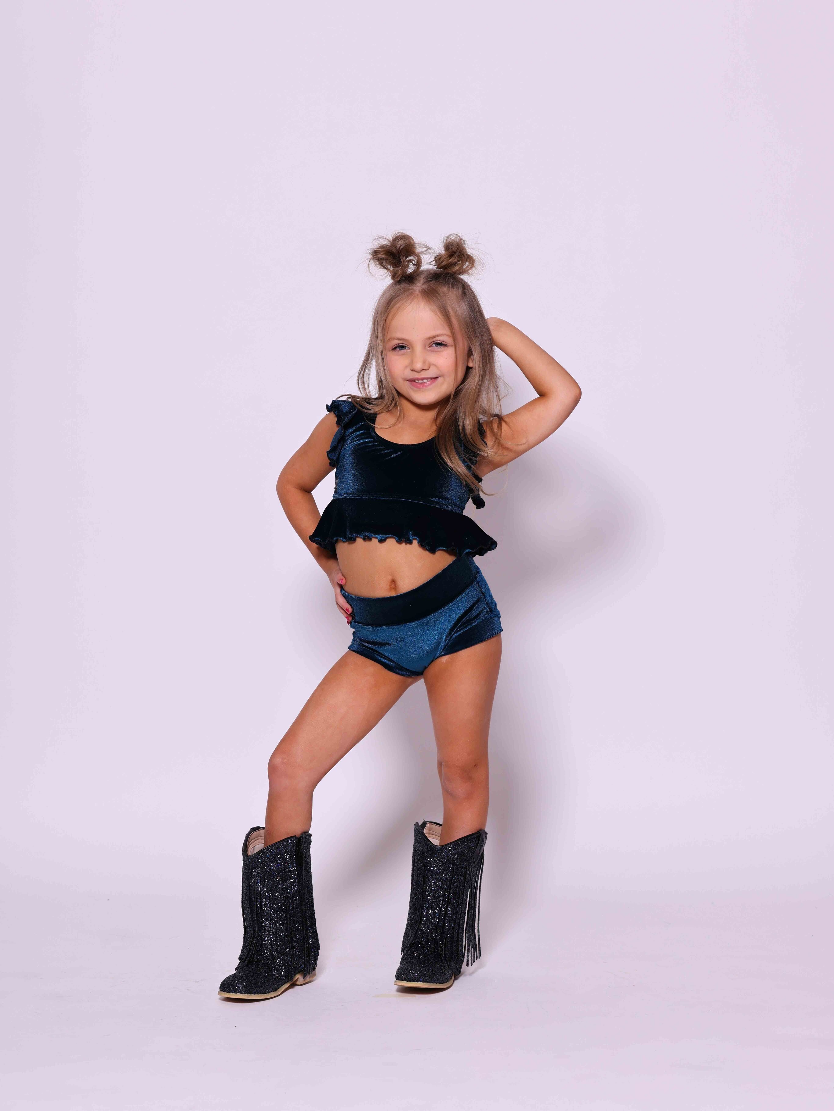 All Dolled Up VIP Brief - Deep Peacock Velvet - Ready To Ship