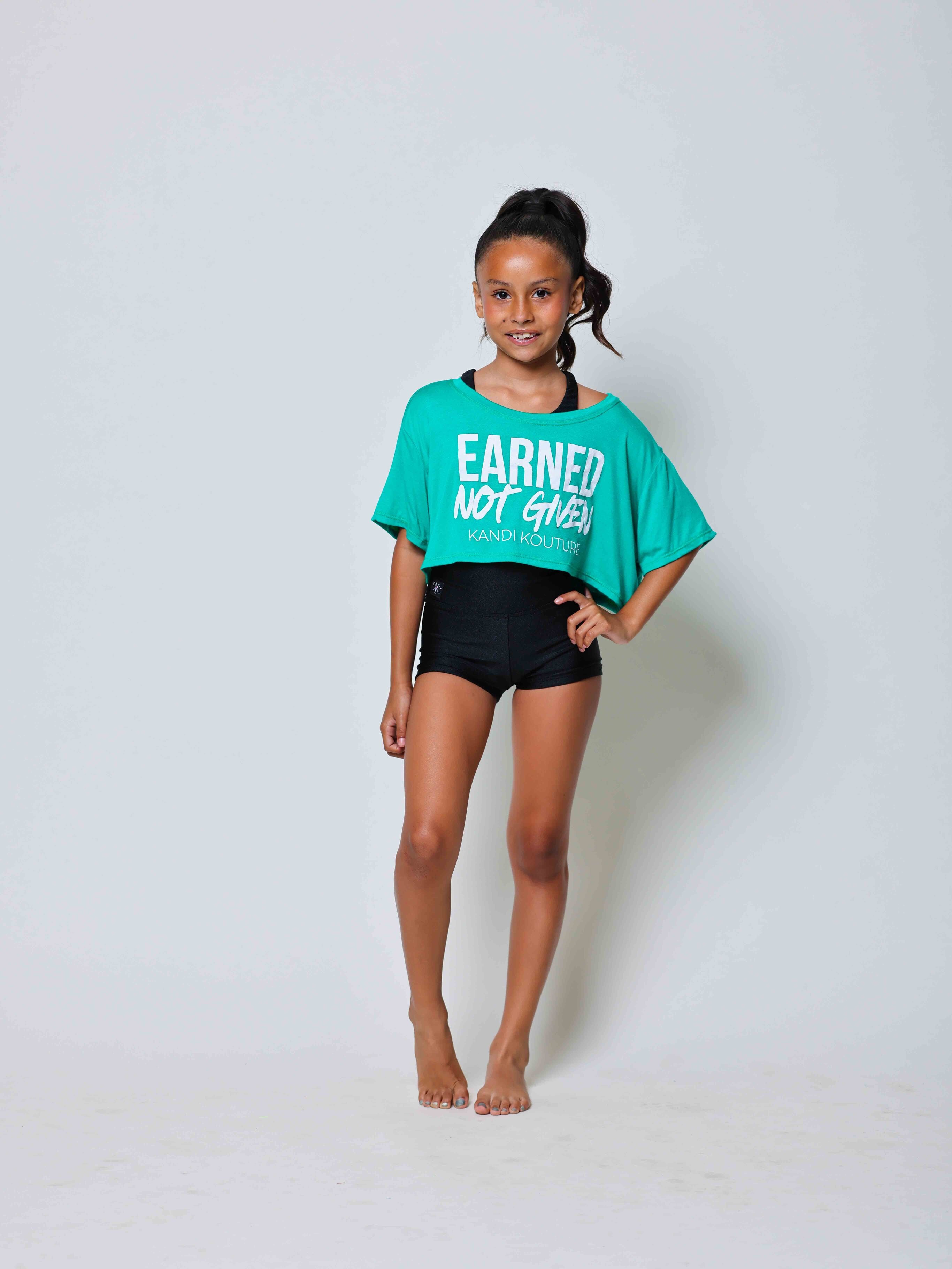 The Perfect Cropped Tee - Cool Green