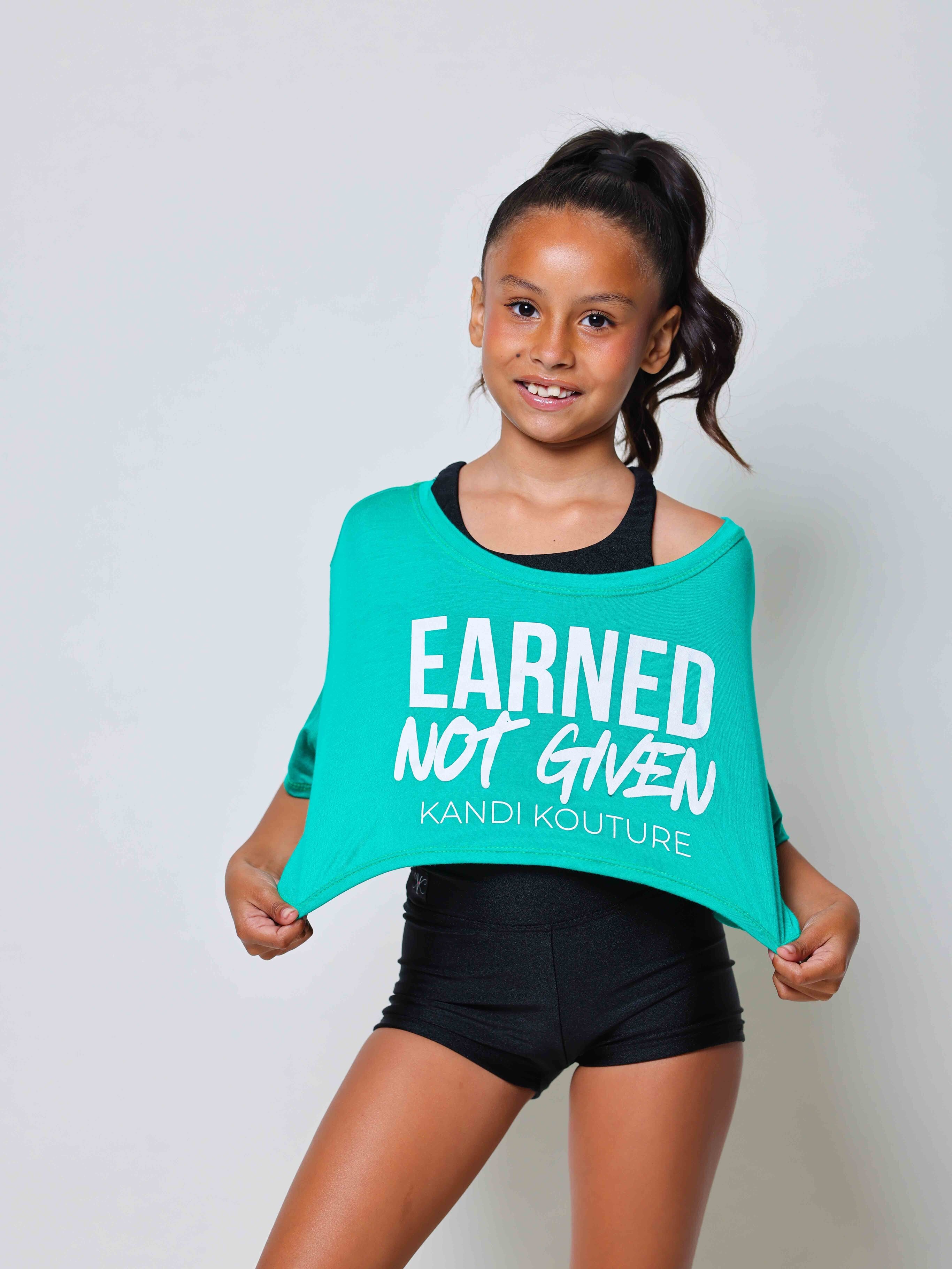 The Perfect Cropped Tee - Cool Green