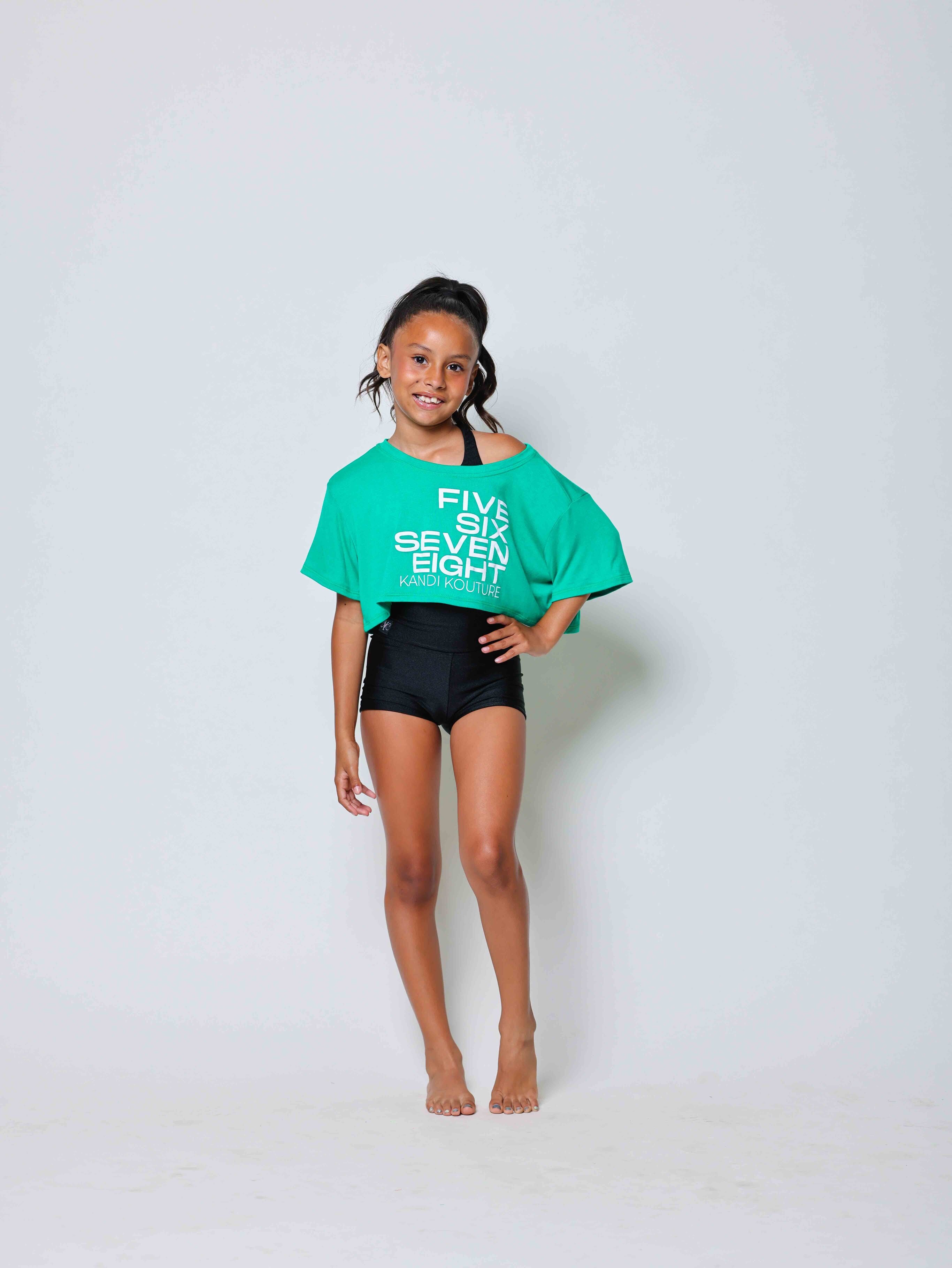 The Perfect Cropped Tee - Kelley Green