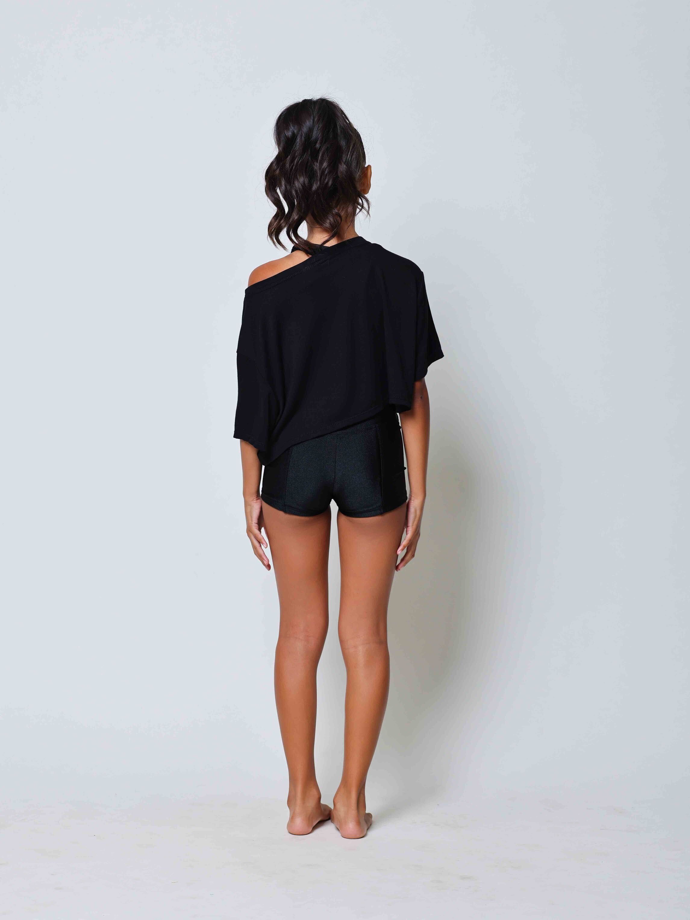 The Perfect Cropped Tee - Black