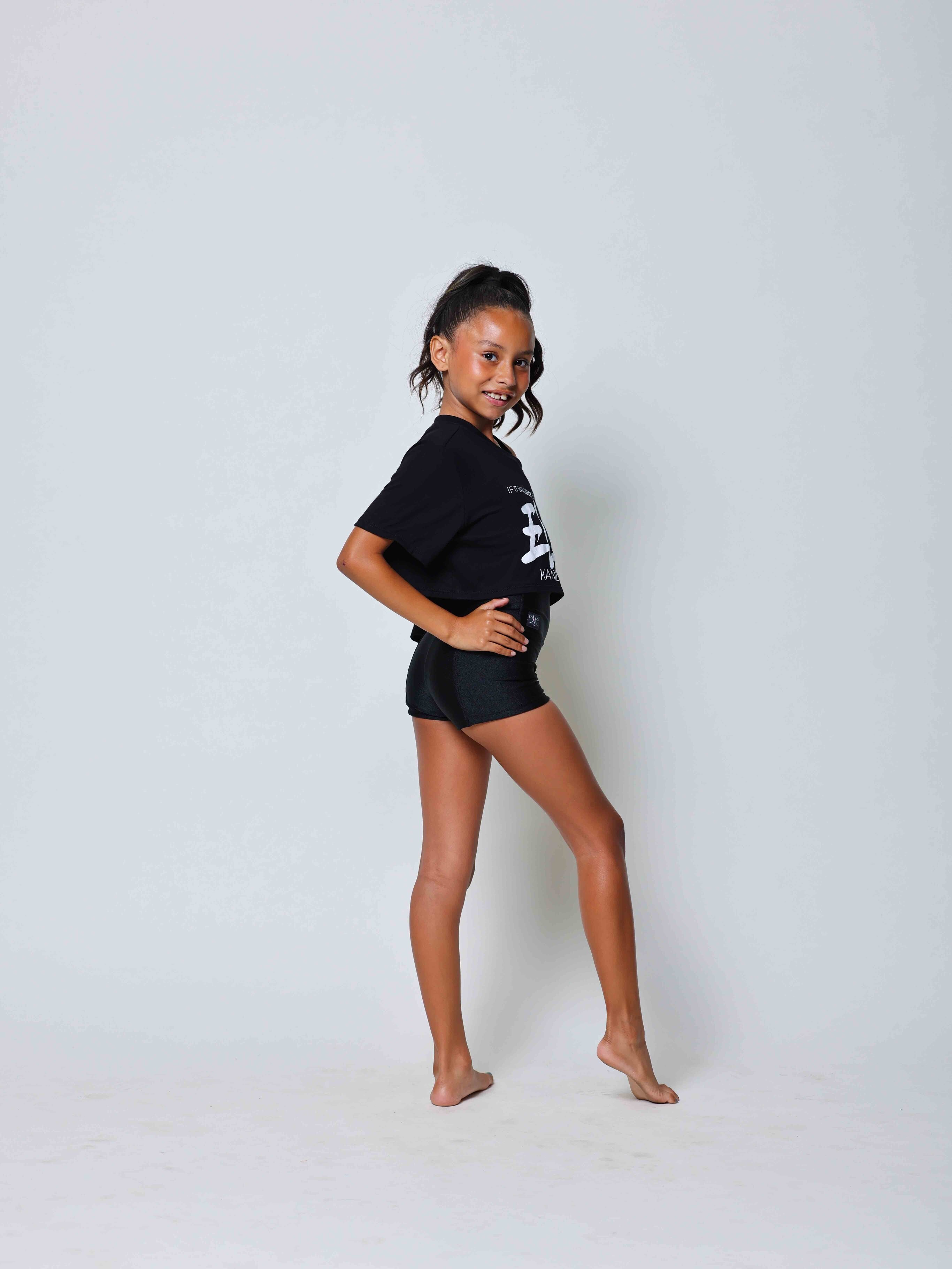 The Perfect Cropped Tee - Black