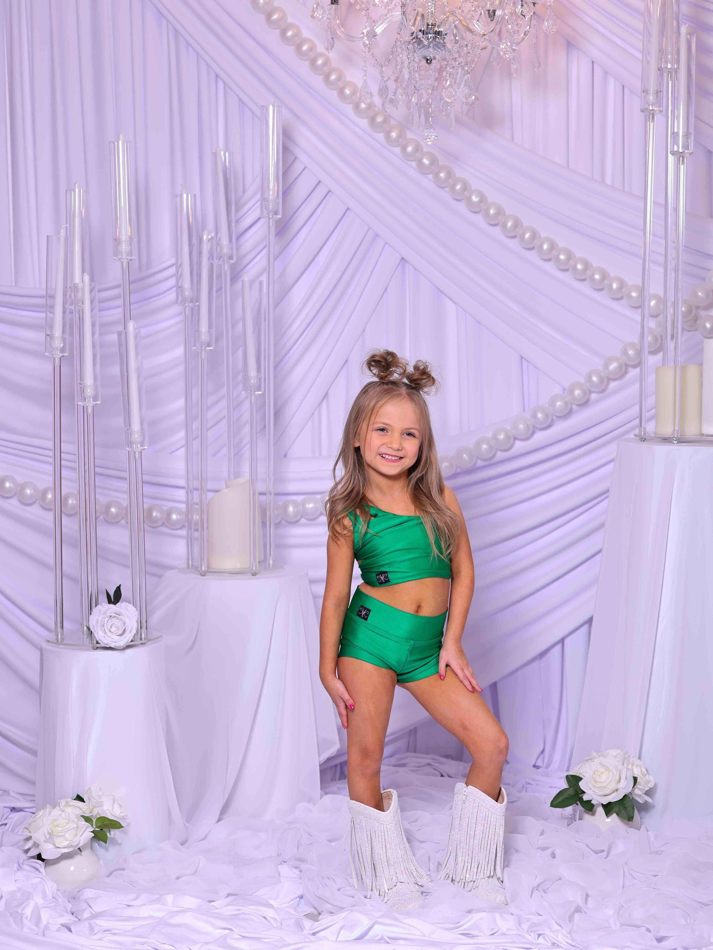 My Time Crop Top - Emerald - Ready To Ship