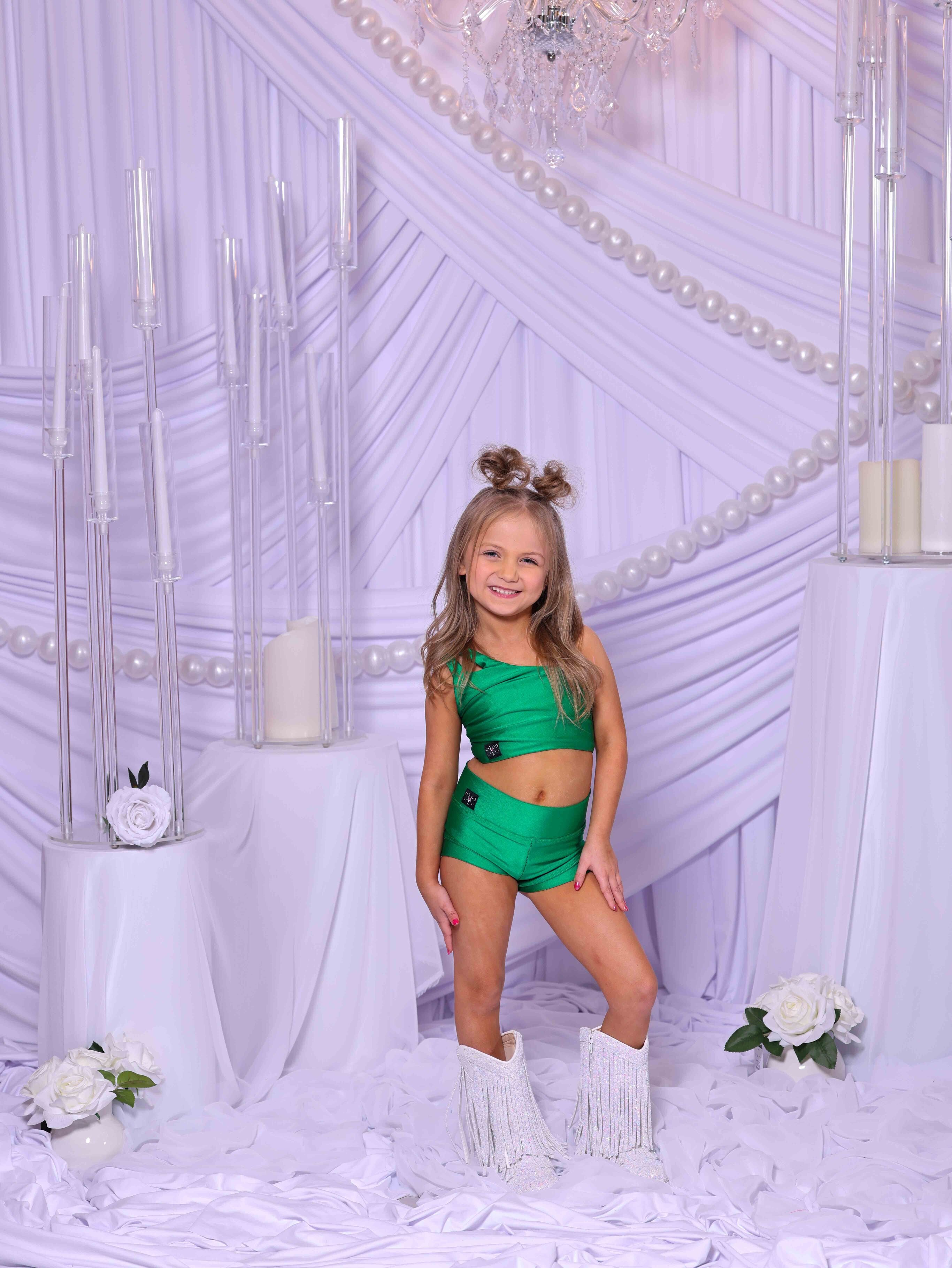 My Time Crop Top - Emerald - Ready To Ship