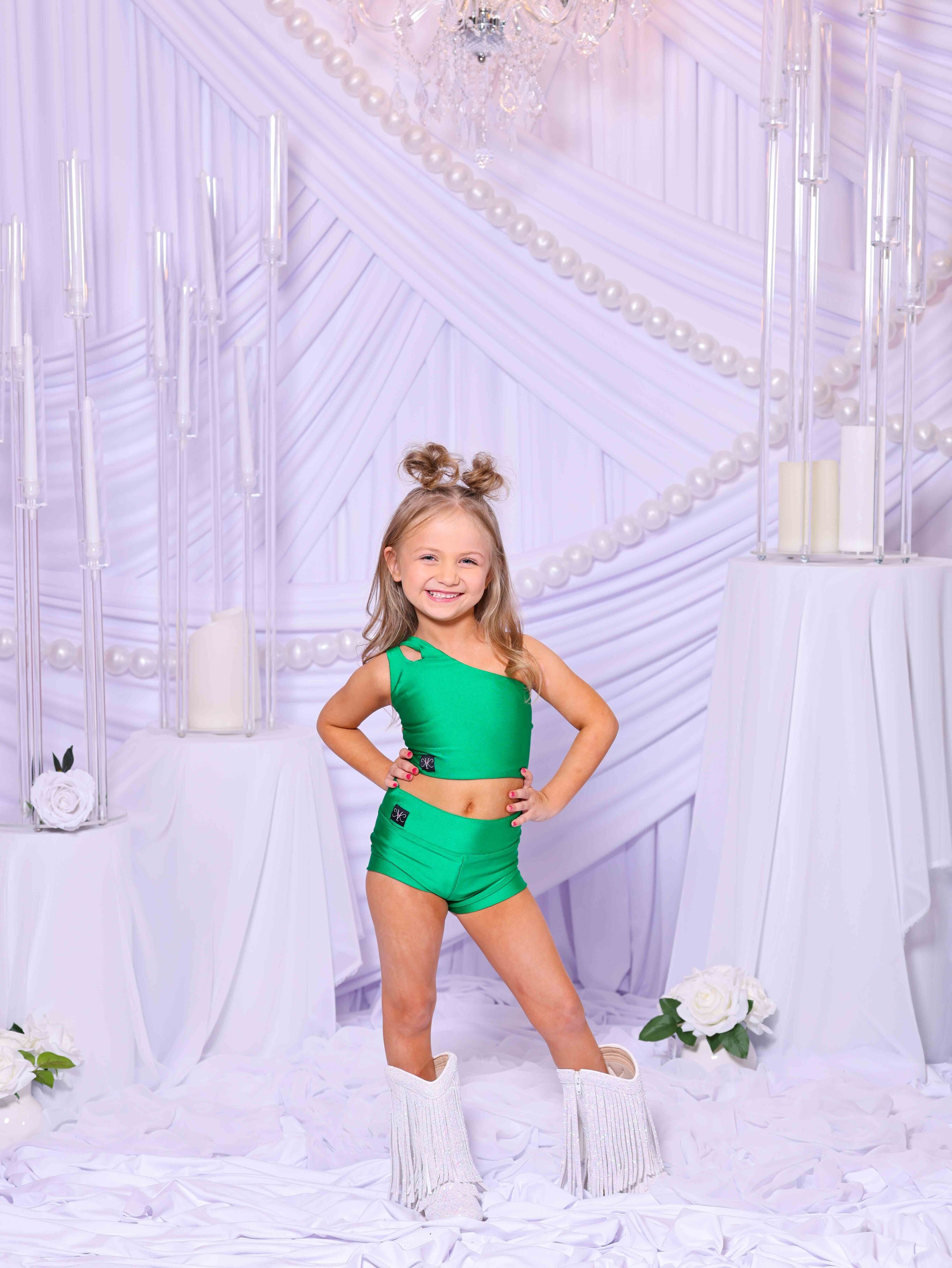My Time Crop Top - Emerald - Ready To Ship