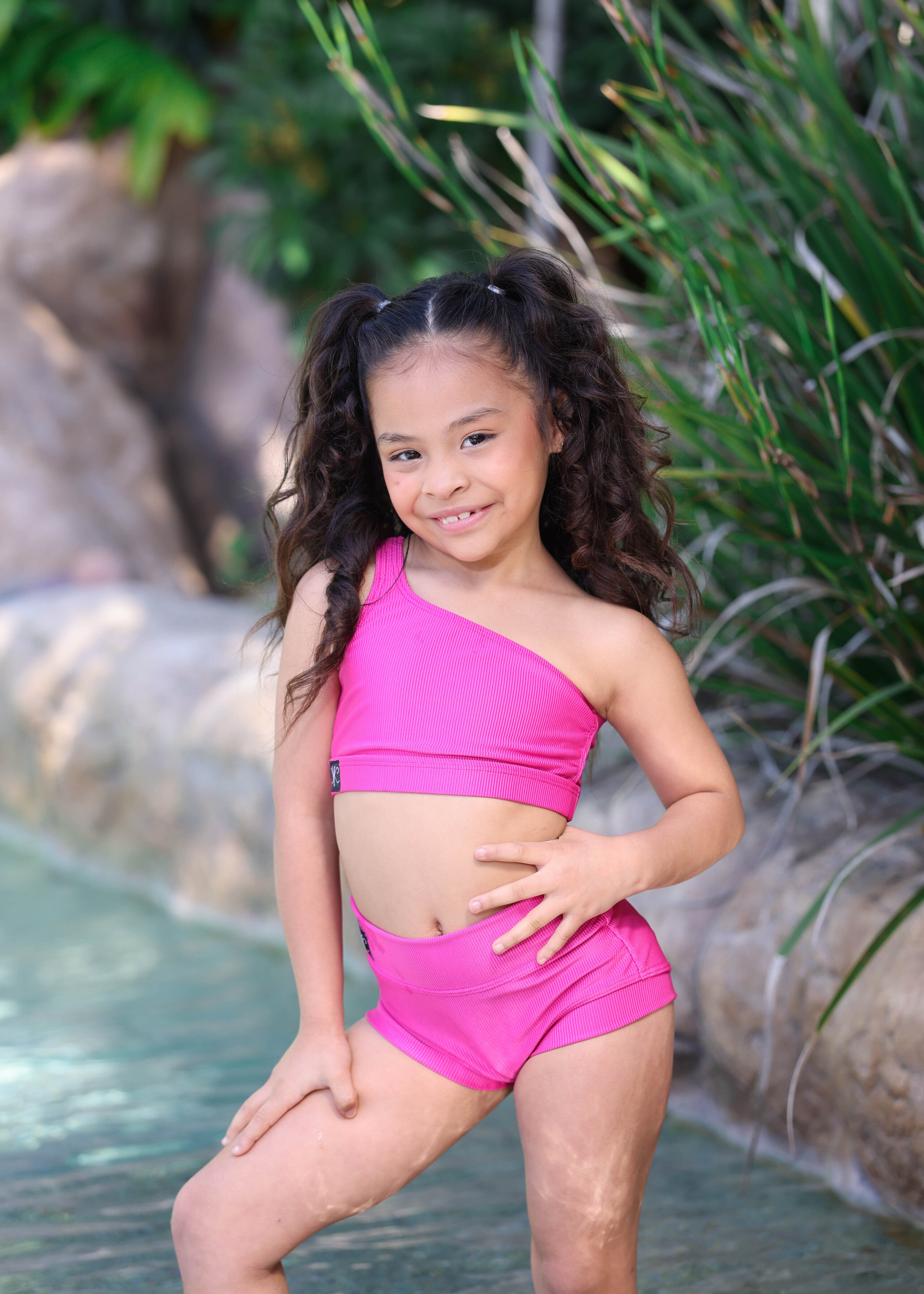 Cross the Line Ribbed VIP Brief - Fuchsia Ribbed - Ready to Ship