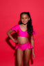Flutter Bra Top - Fuchsia Shiny - Ready To Ship