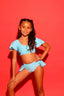 Flutter Bra Top - Sky Blue - Ready To Ship