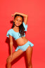 Flutter Bra Top - Sky Blue - Ready To Ship