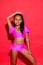 Flutter Bra Top - Tropical Pink - Ready To Ship