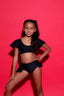 Flutter Bra Top - Black - Ready To Ship