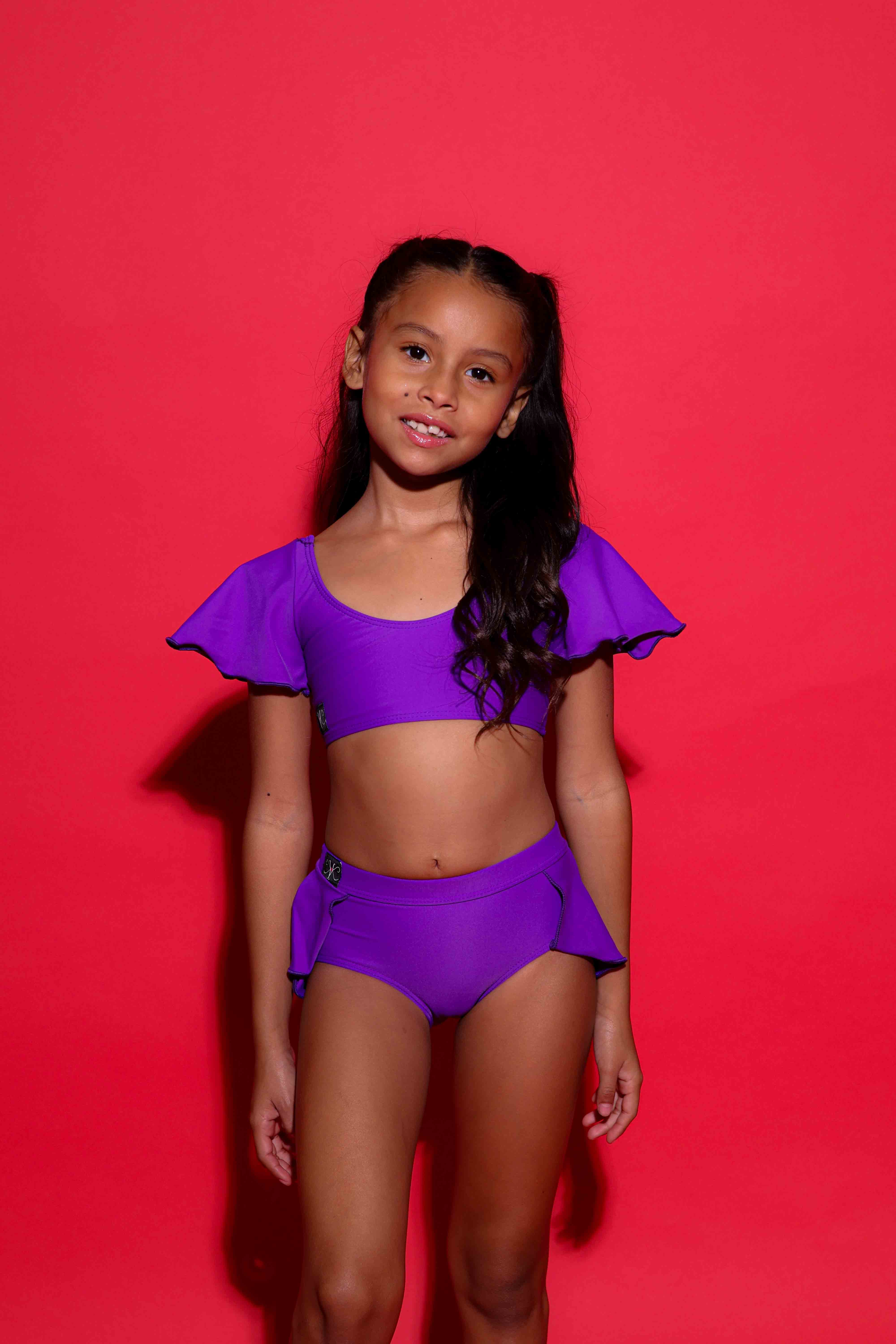 Flutter Bra Top - Purple - Ready To Ship